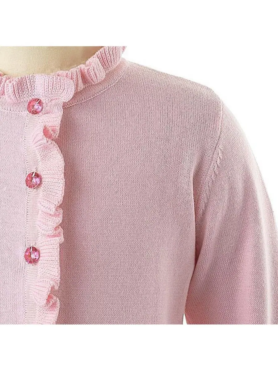 Кардиган с воланами Pink Frill Rachel Riley — изображение 3 из 3, розовый