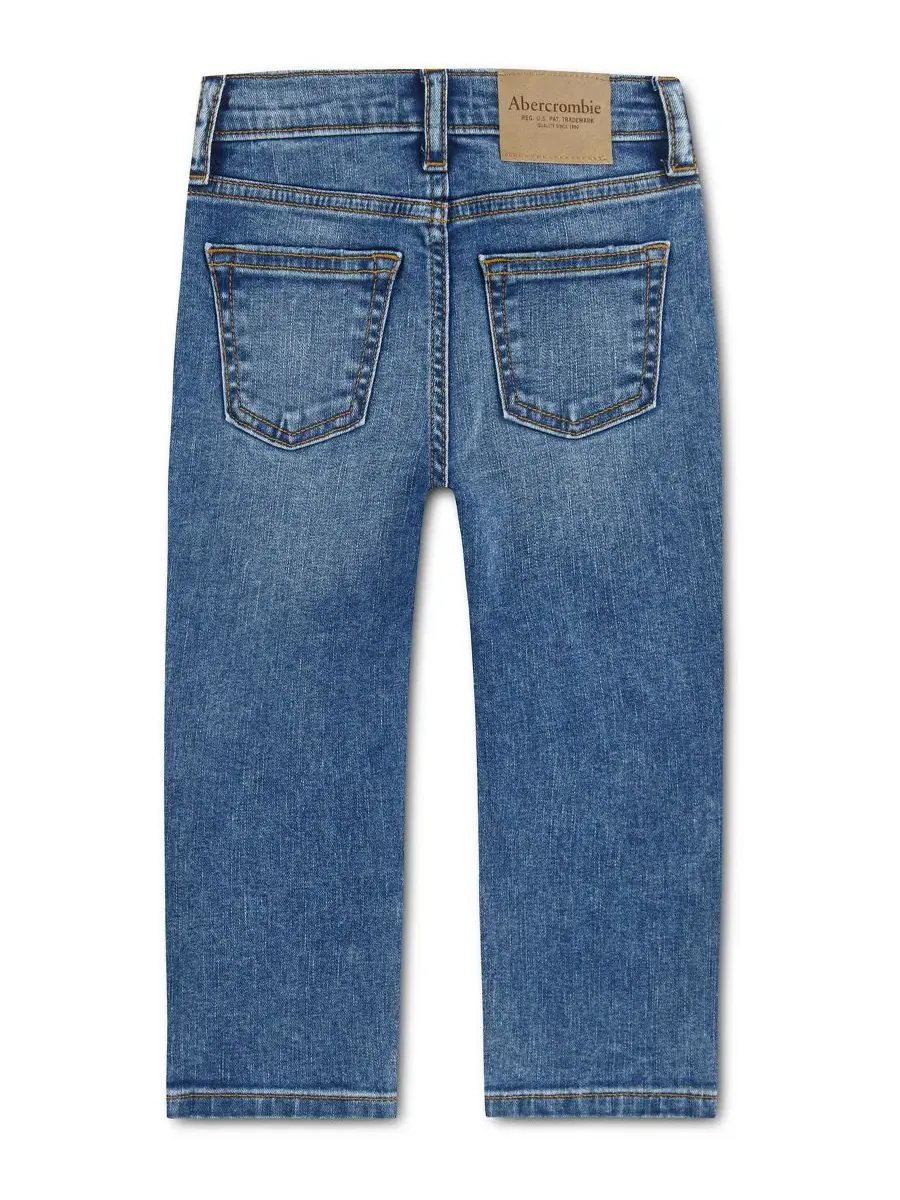Джинсы прямого кроя Abercrombie Kids — изображение 2 из 4, синий
