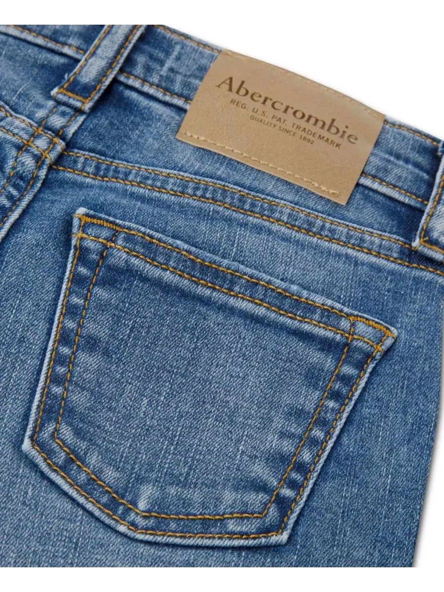Джинсы прямого кроя Abercrombie Kids — изображение 4 из 4, синий