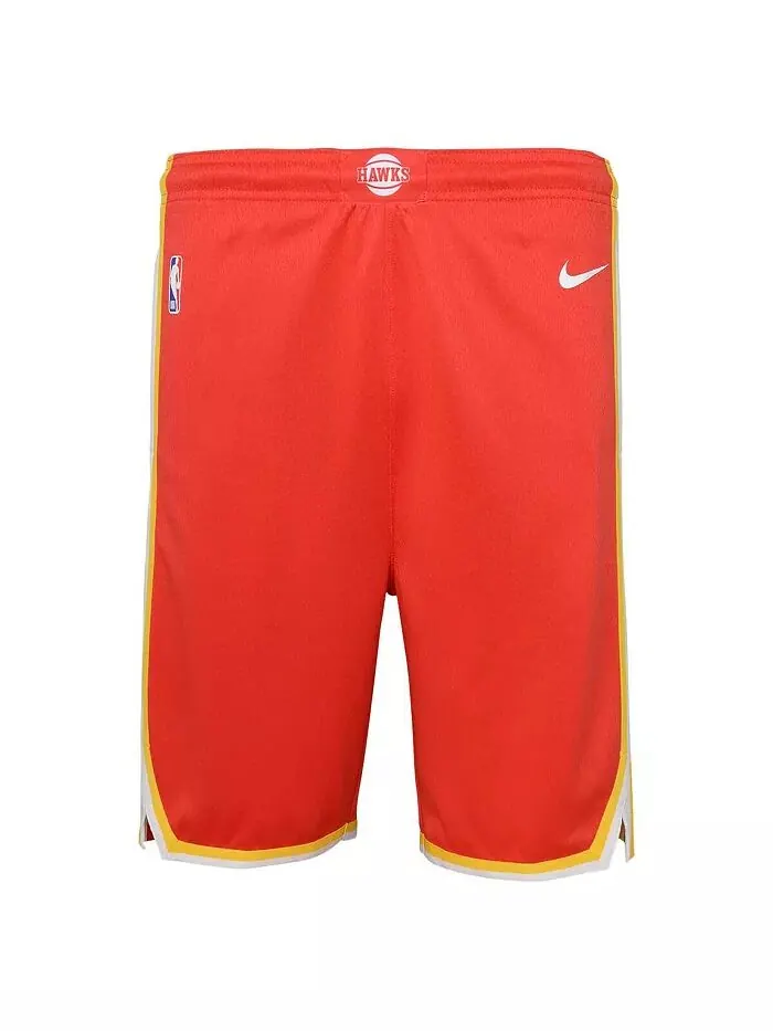 Красные шорты Atlanta Hawks Swingman Performance для больших мальчиков и девочек – Icon Edition Nike — изображение 2 из 4