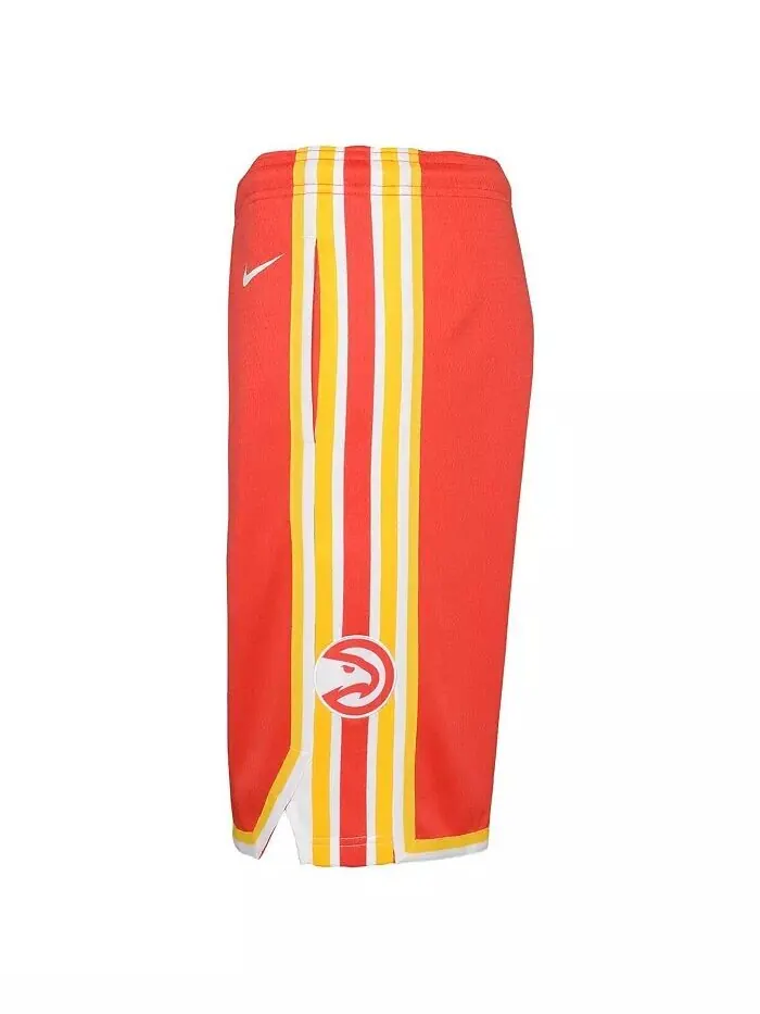 Красные шорты Atlanta Hawks Swingman Performance для больших мальчиков и девочек – Icon Edition Nike — изображение 3 из 4
