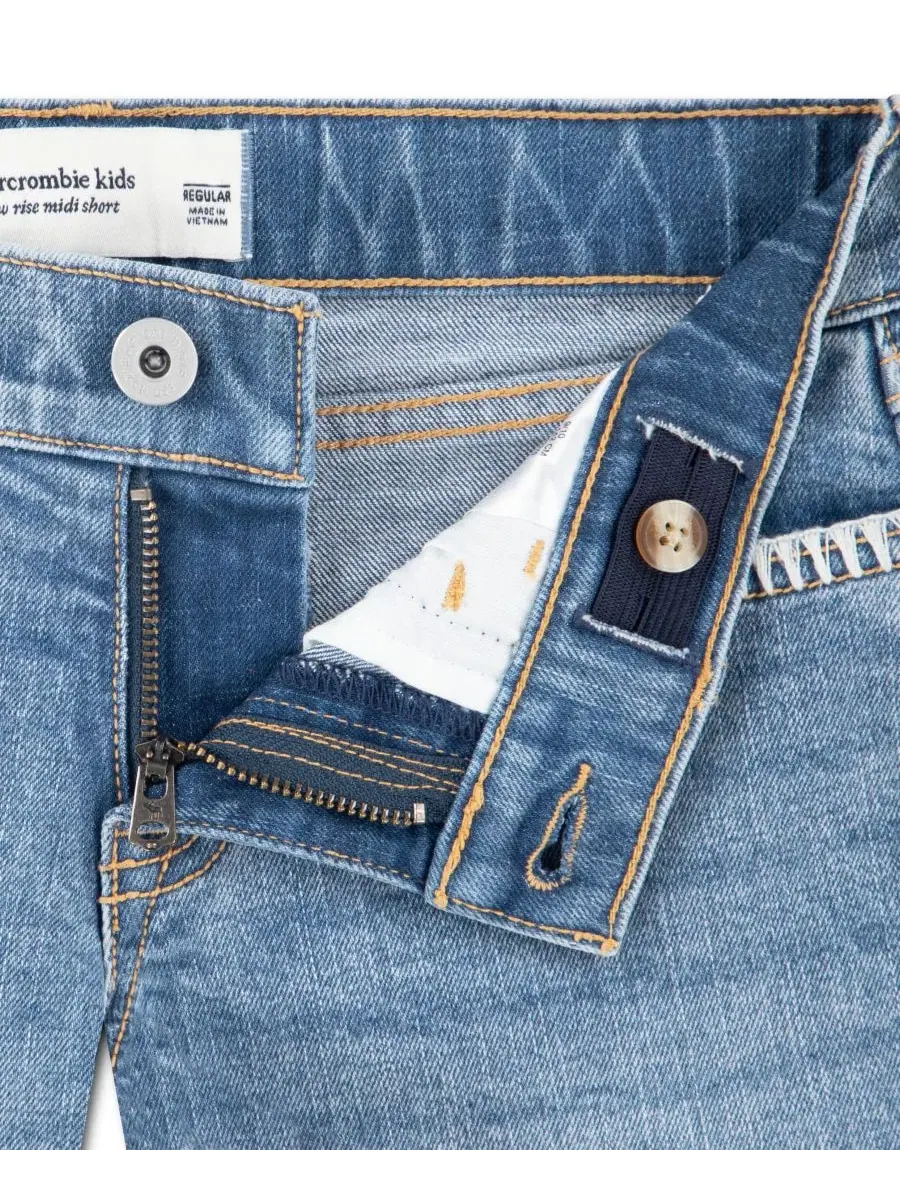 Шорты джинсовые с заниженной посадкой, с внутренней резинкой на поясе, Shore Stitch abercrombie — изображение 4 из 5