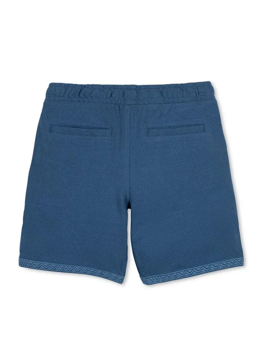 Шорты из органического футера с завязкой, модель Toddler Boys Organic French Terry Pull-On Short — изображение 3 из 5, синий