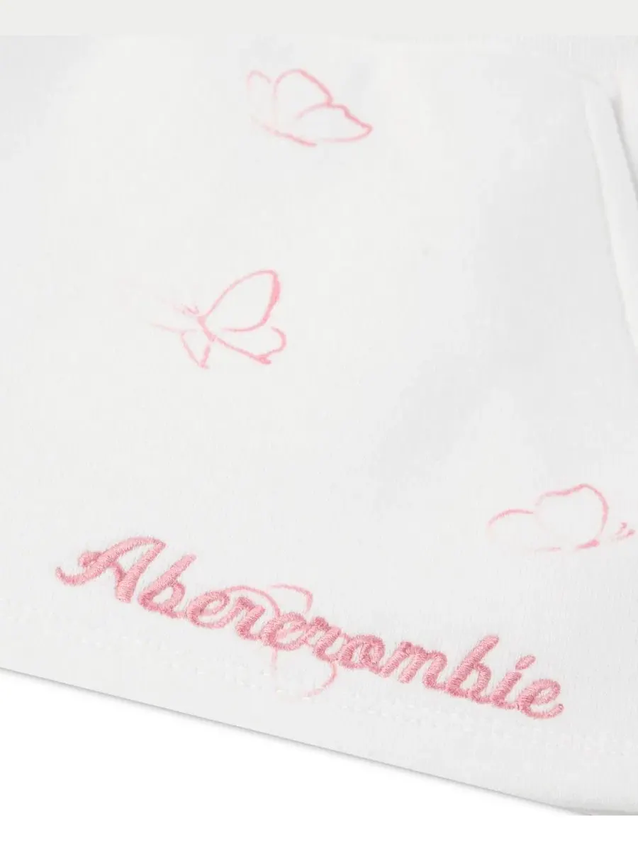 Шорты детские из флиса с принтом Abercrombie Kids — изображение 3 из 3, белый