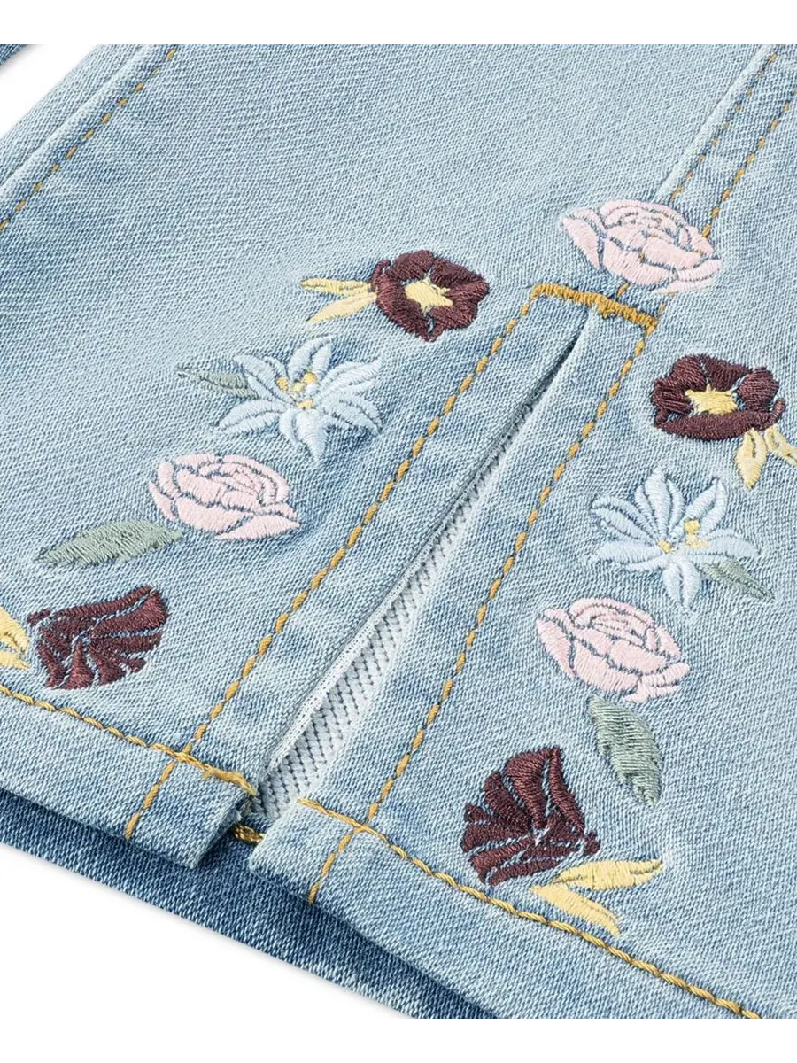 Детские широкие штанишки Добби для девочек Levi's — изображение 3 из 4, джинсовый синий синий