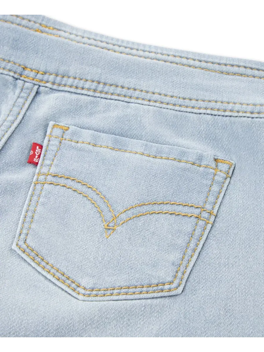 Детские широкие штанишки Добби для девочек Levi's — изображение 4 из 4, джинсовый синий синий