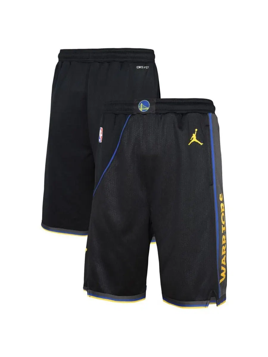 Детские шорты Big Boys and Girls Black Golden State Warriors Authentic Statement Edition Swingman