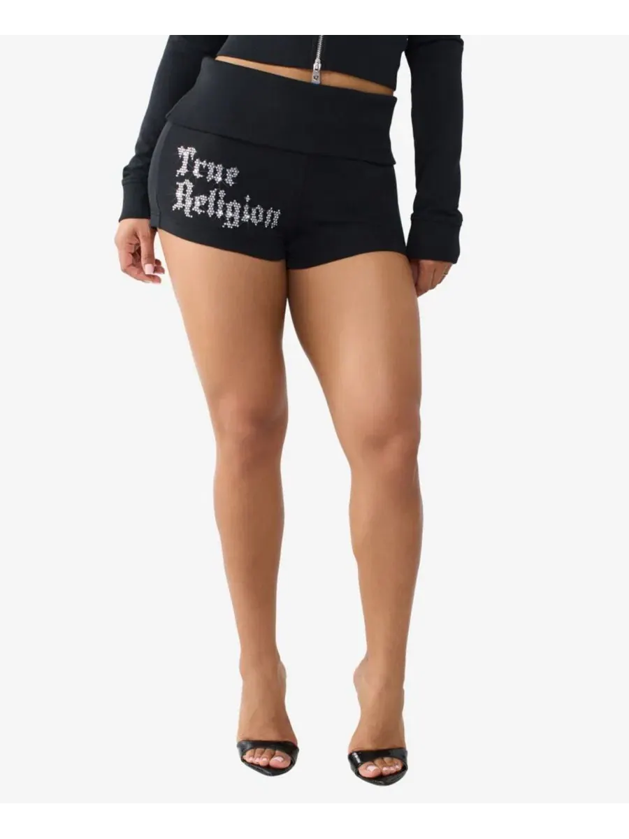 Шорты с кристаллами Crystal Foldover True Religion