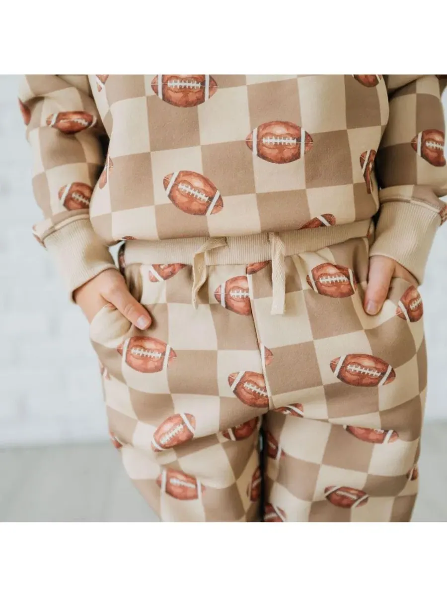Детские спортивные брюки с футбольным принтом Football Checkered Sweet Wink — изображение 4 из 5, мульти