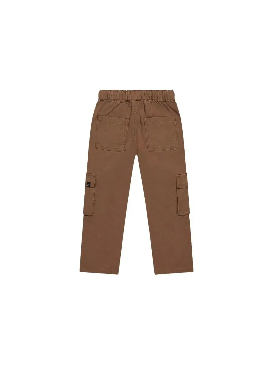 Брюки из твила с карго-карманами, модель Boys Must-Haves Deux par Deux — изображение 6 из 6, коричневый