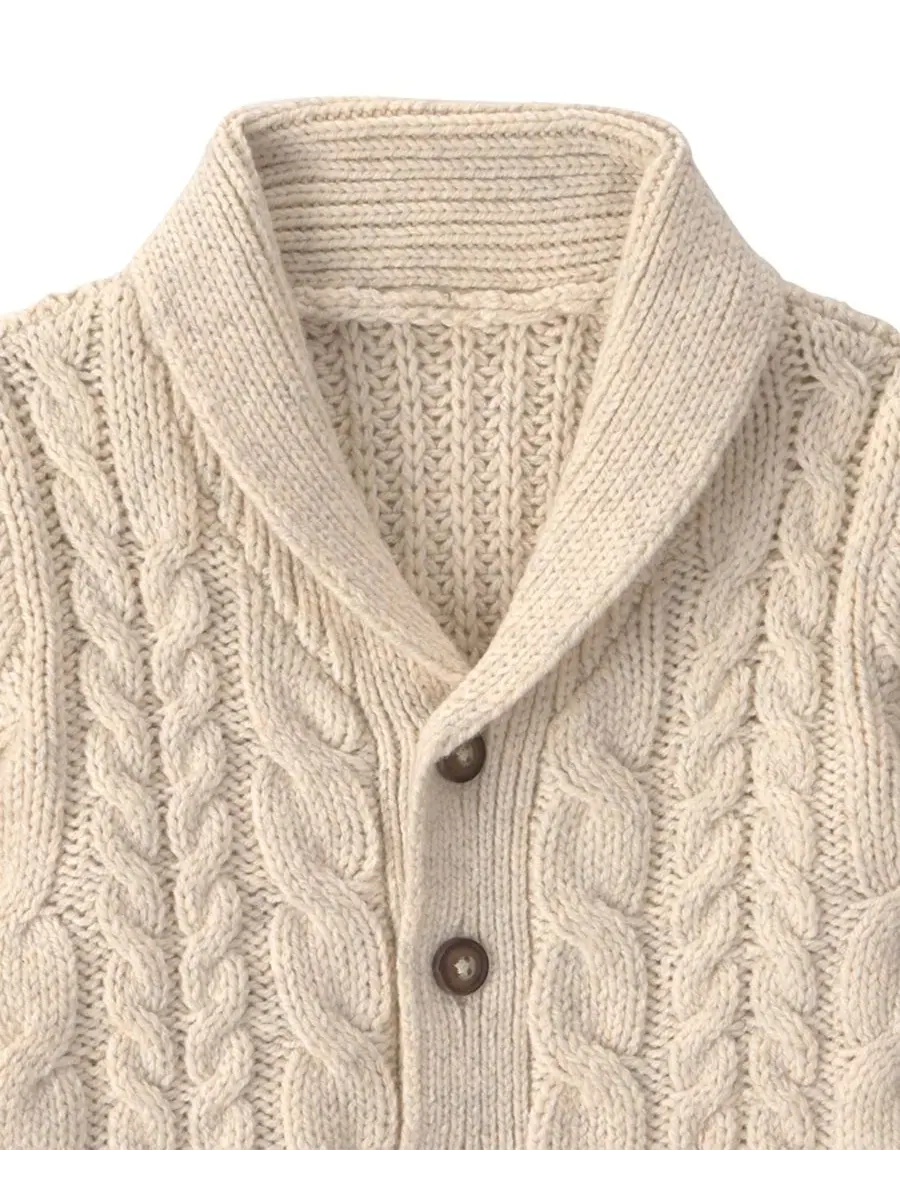 Детский кардиган с шалью-воротником, модель Long-Sleeve Cardigan Sweater Osh Kosh — изображение 2 из 4, бежевый