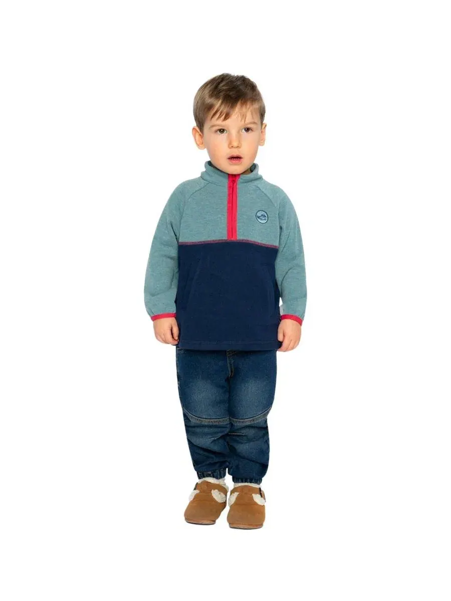 Водолазка с замком на молнии Nordic Buddies Deux par Deux, Pale Turquoise — изображение 5 из 6