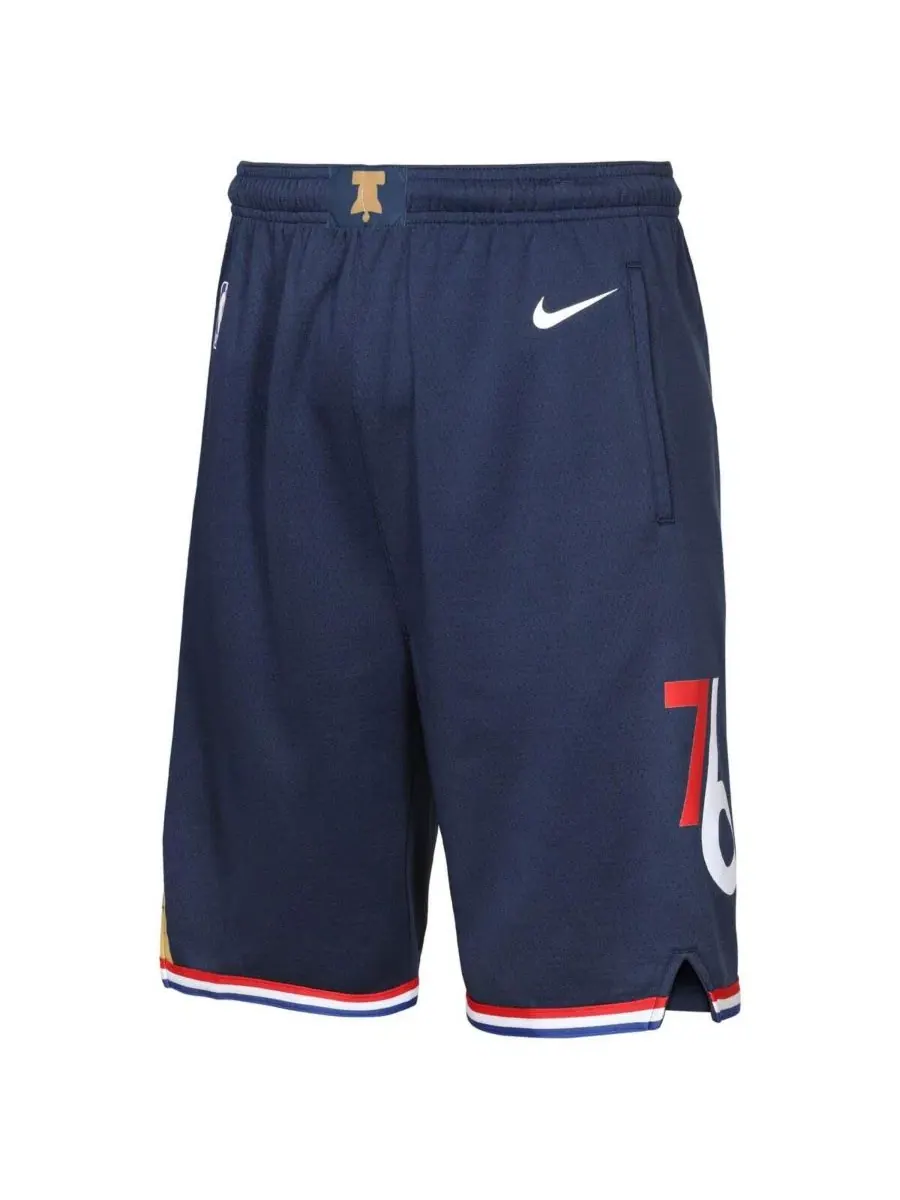 Детские шорты Big Boys and Girls Navy Philadelphia 76ers 2025/26 City Edition Swingman Performance — изображение 2 из 4
