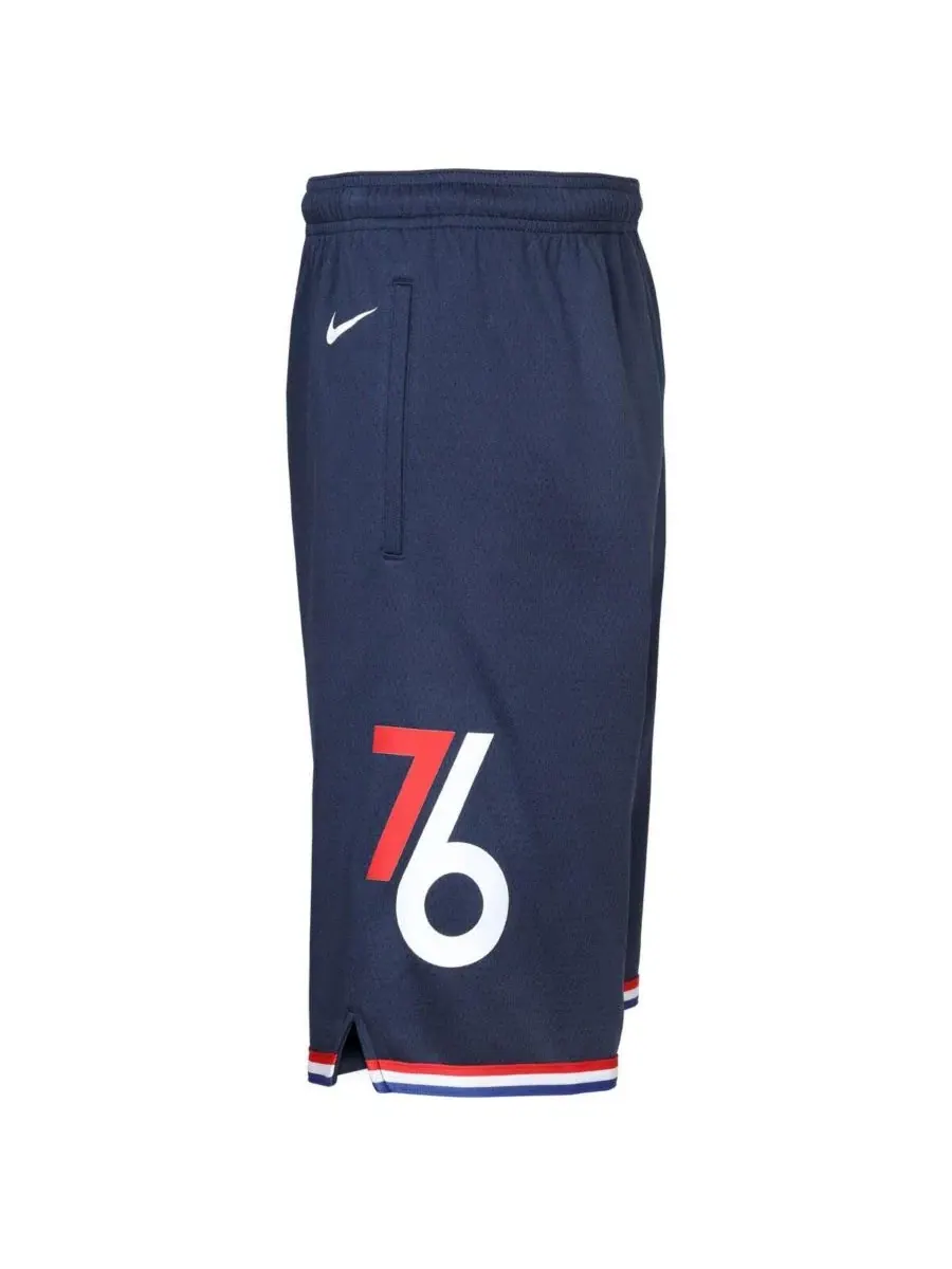 Детские шорты Big Boys and Girls Navy Philadelphia 76ers 2025/26 City Edition Swingman Performance — изображение 4 из 4