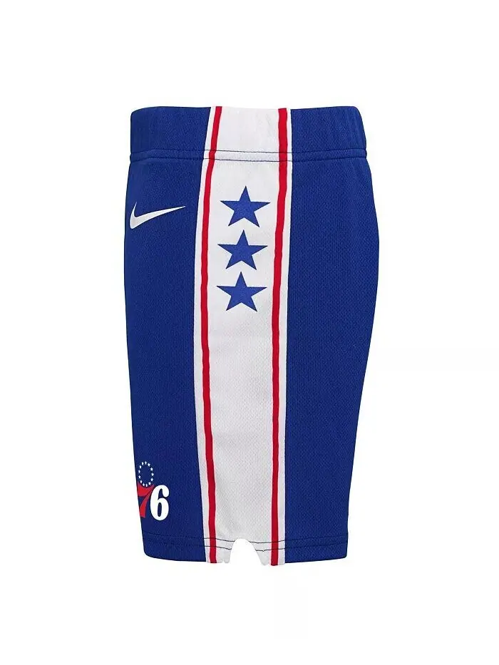 Шорты-реплики для маленьких мальчиков и девочек Royal Philadelphia 76ers Icon Nike — изображение 2 из 3