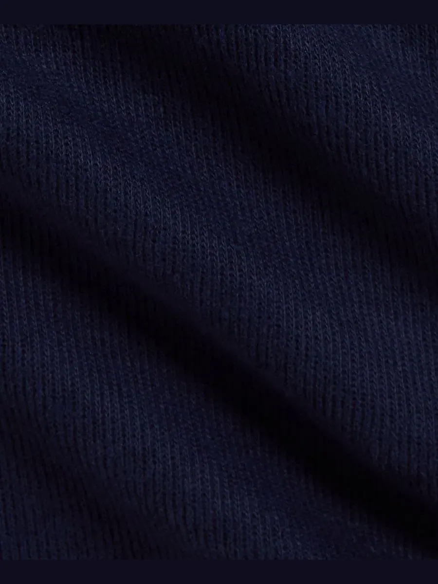 Свитер с воротником-стойкой и четверть-застежкой Estate-Rib Polo Ralph Lauren — изображение 3 из 3, темно-синий