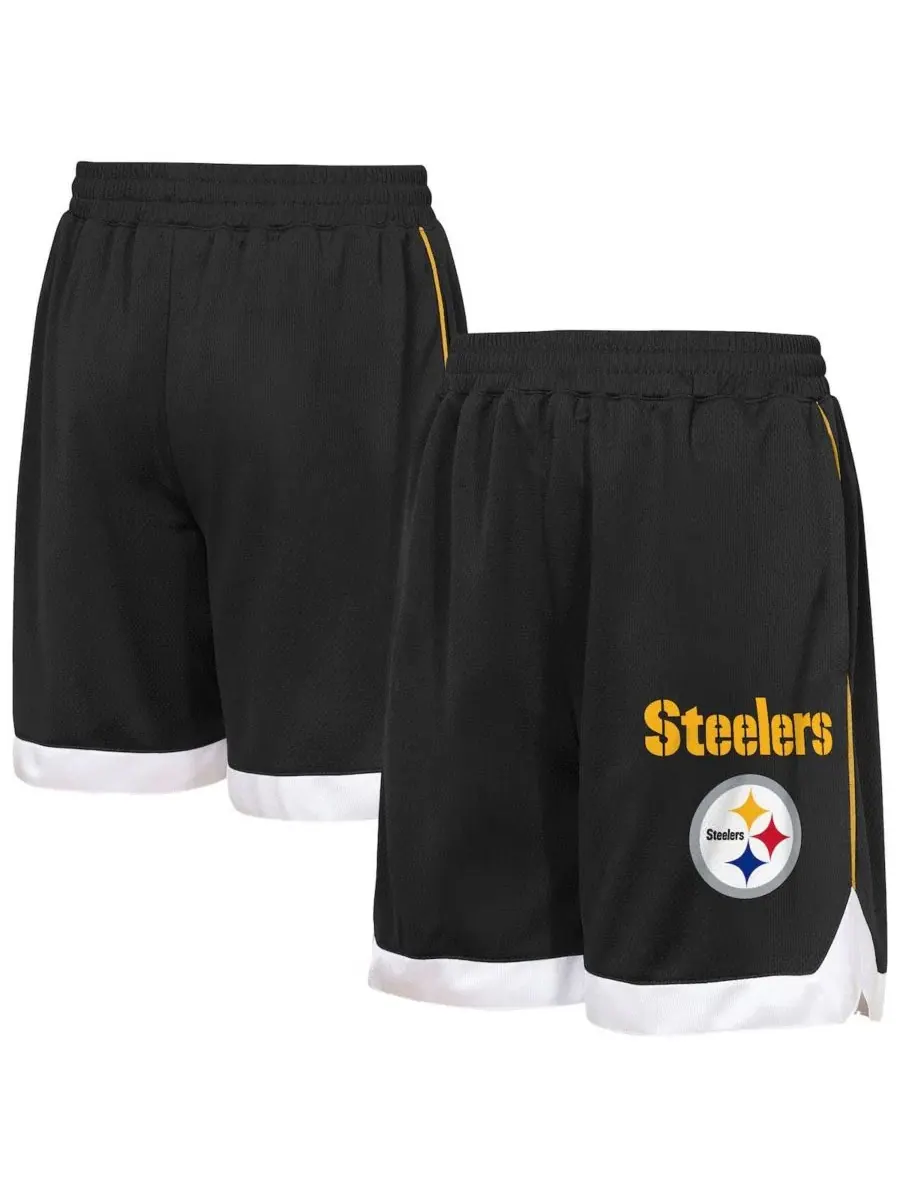 Шорты из сетки All Star Mesh с логотипом Pittsburgh Steelers Outerstuff
