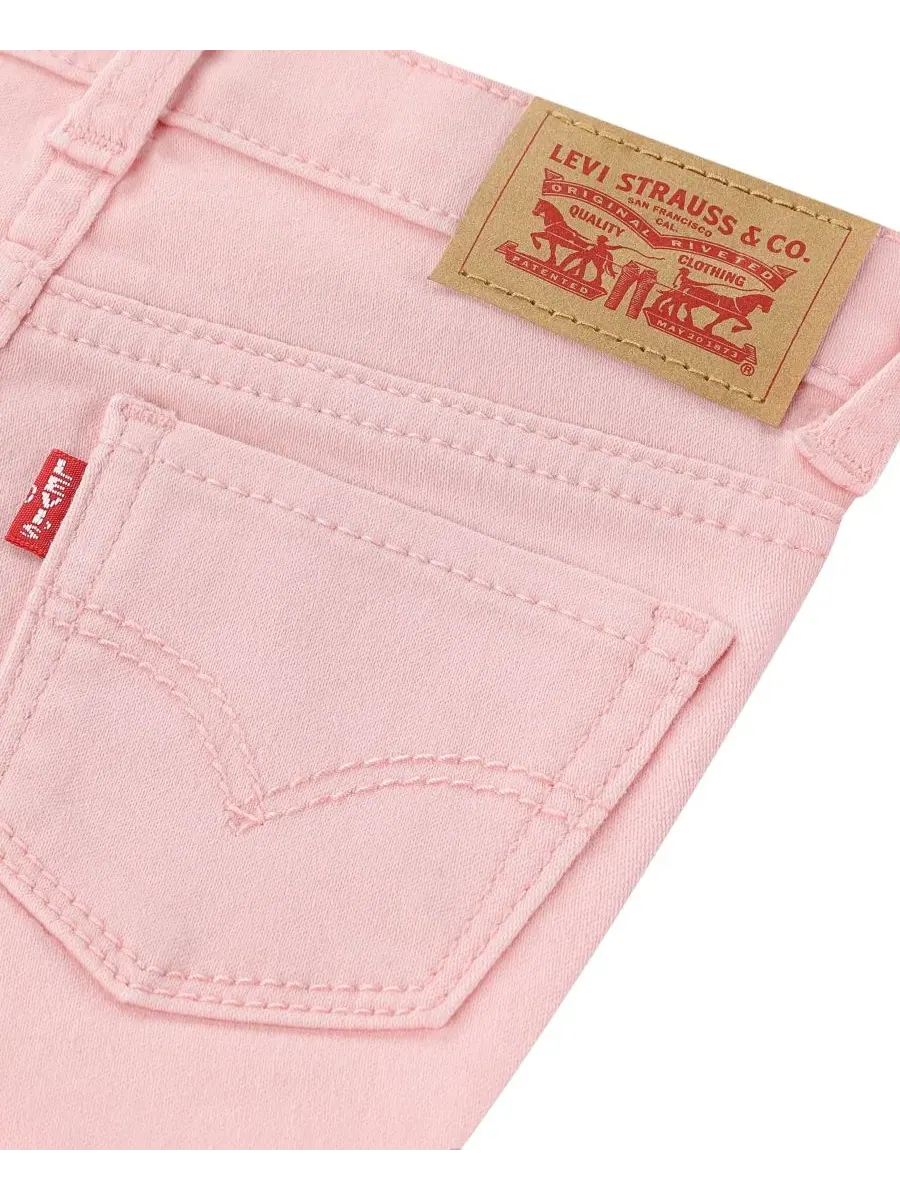 Брюки-клеш для девочек с застежкой на пуговицу Levi's — изображение 3 из 3, розовый