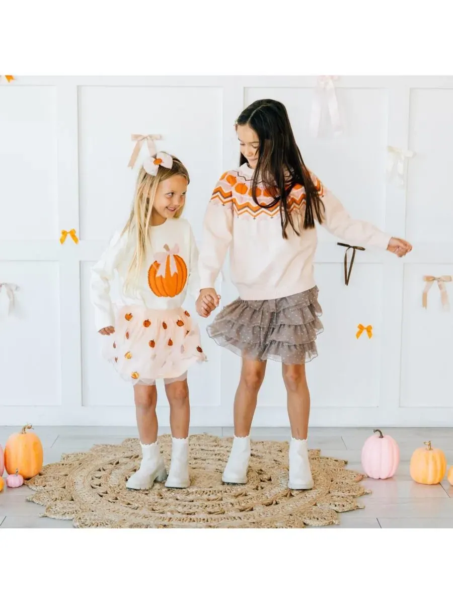 Свитер с принтом Pumpkin Fair Isle Sweet Wink — изображение 5 из 7, белый