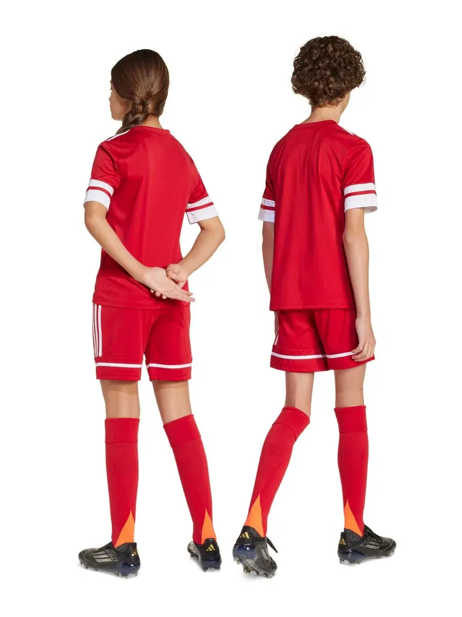 Шорты adidas с эластичным поясом и шнурком — изображение 6 из 8, красный/белый