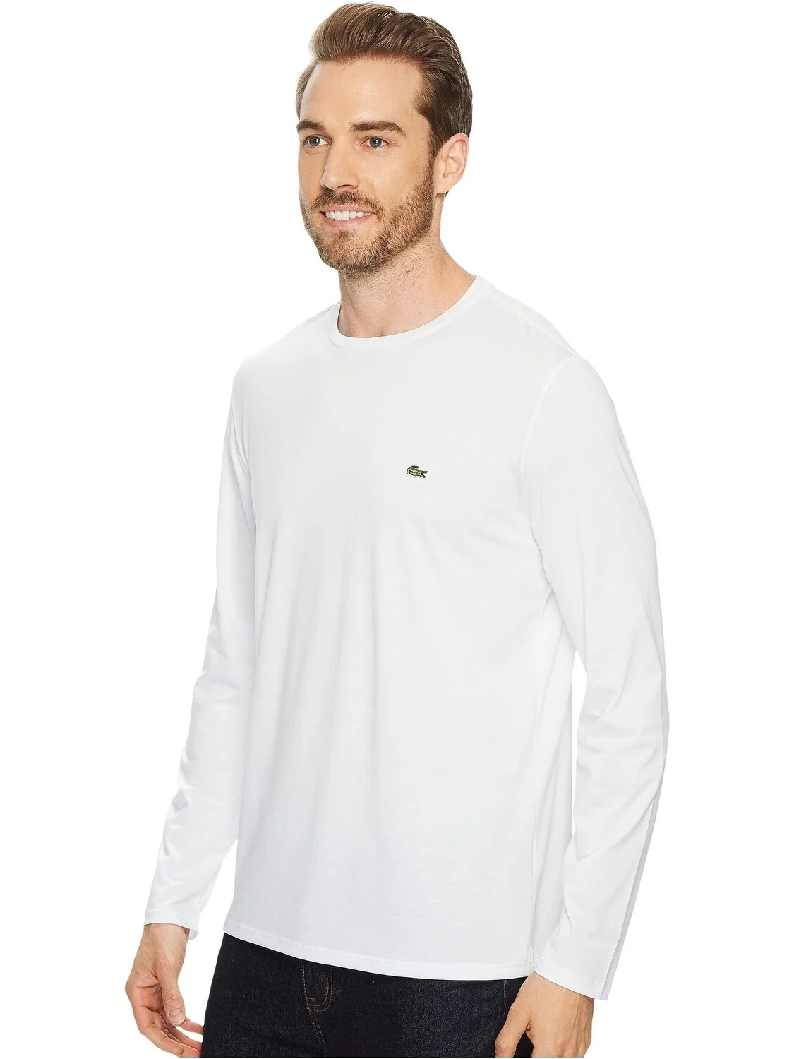 Футболка с круглым вырезом из джерси Pima с длинными рукавами Lacoste — 2