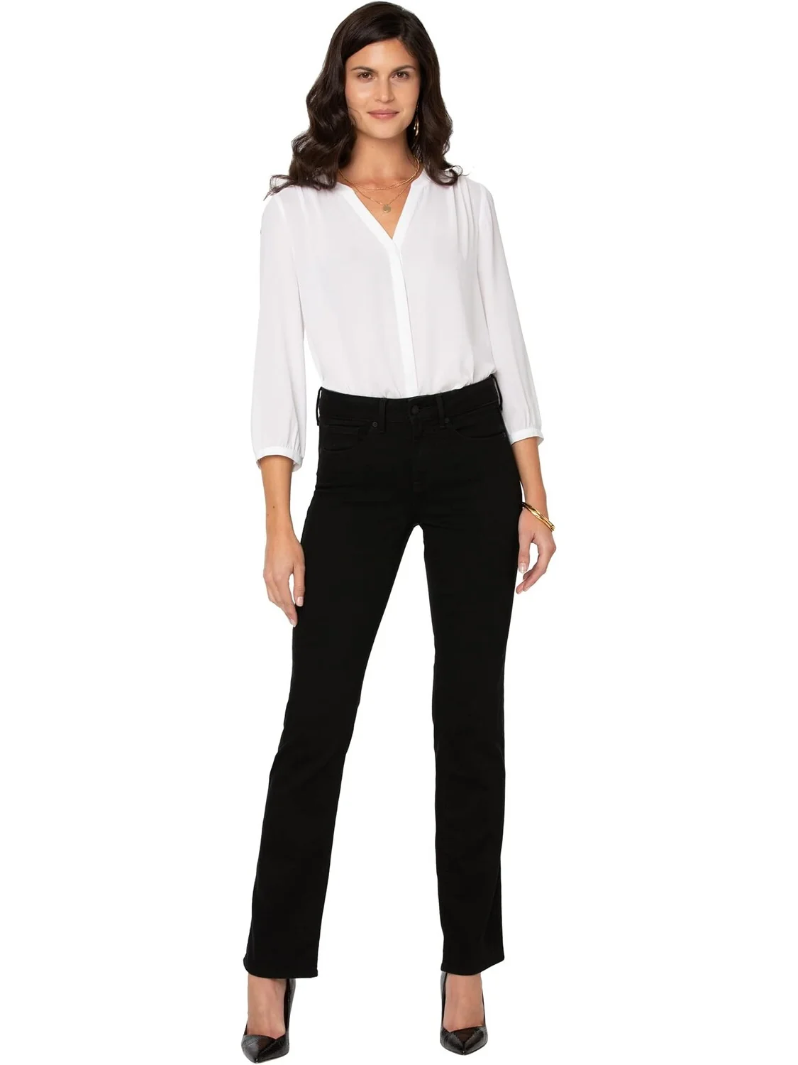Джинсы Marilyn Straight in Black NYDJ — черный