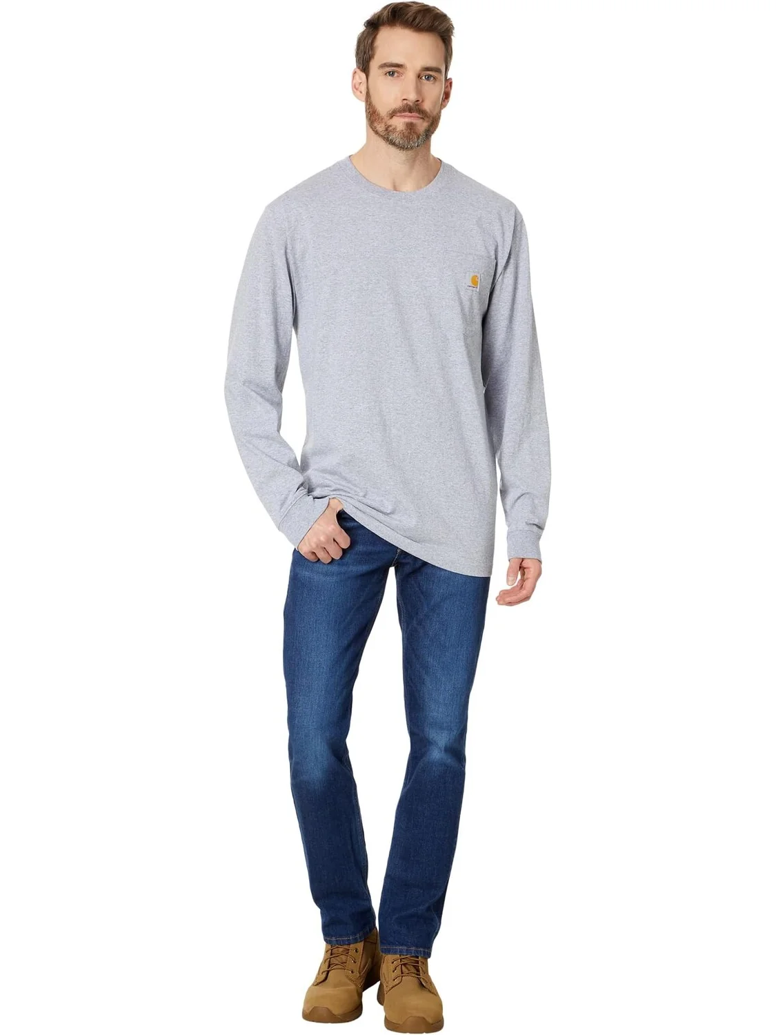 Футболка с карманами для рабочей одежды L/S Carhartt — 4
