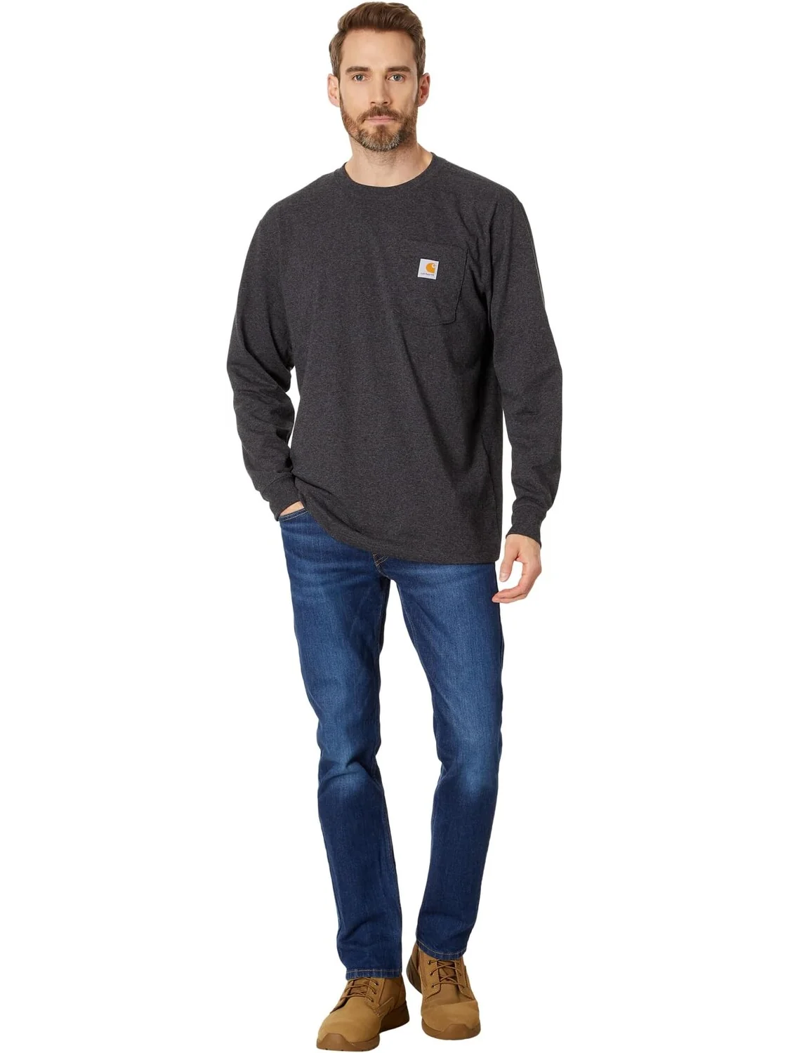 Футболка с карманами для рабочей одежды L/S Carhartt — 4