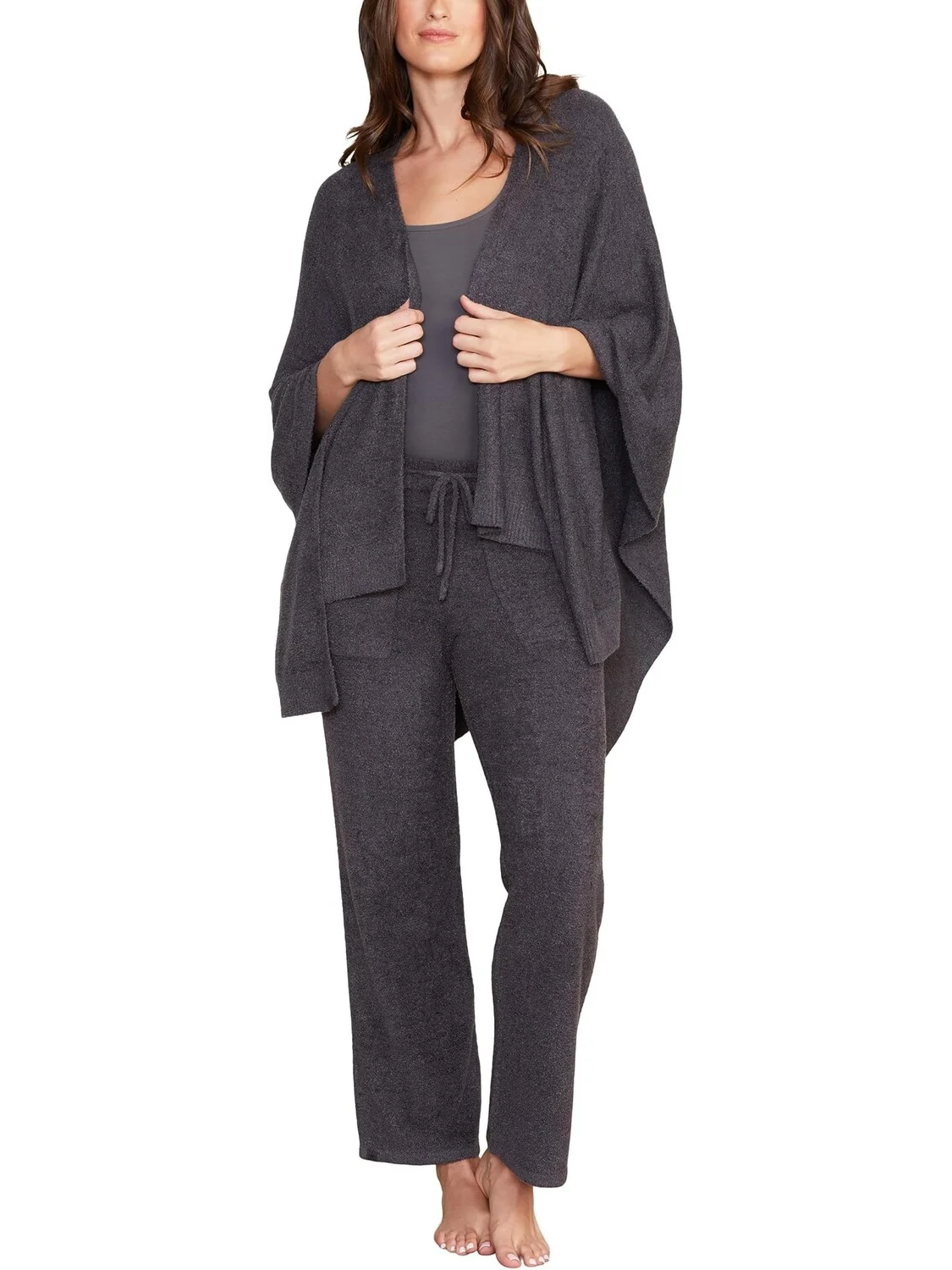 Кимоно CozyChic Lite Heathered Weekend Wrap Barefoot Dreams — серый