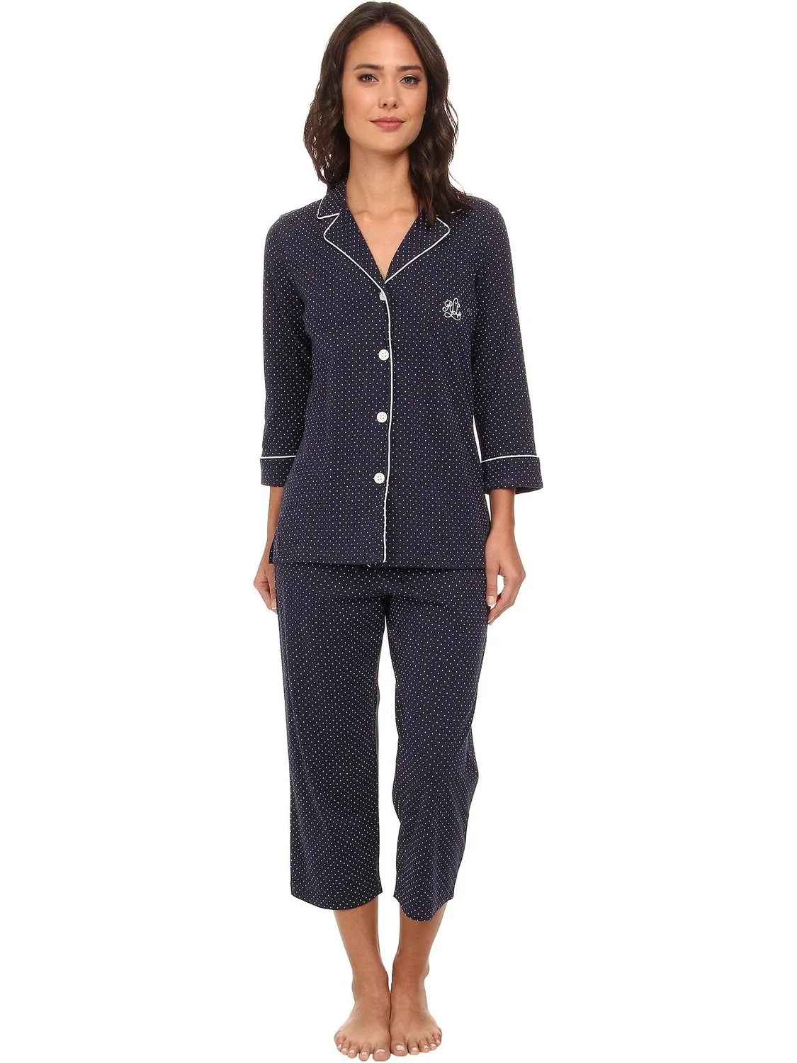 Пижамный комплект-капри Essentials Bingham Knits LAUREN Ralph Lauren — 1