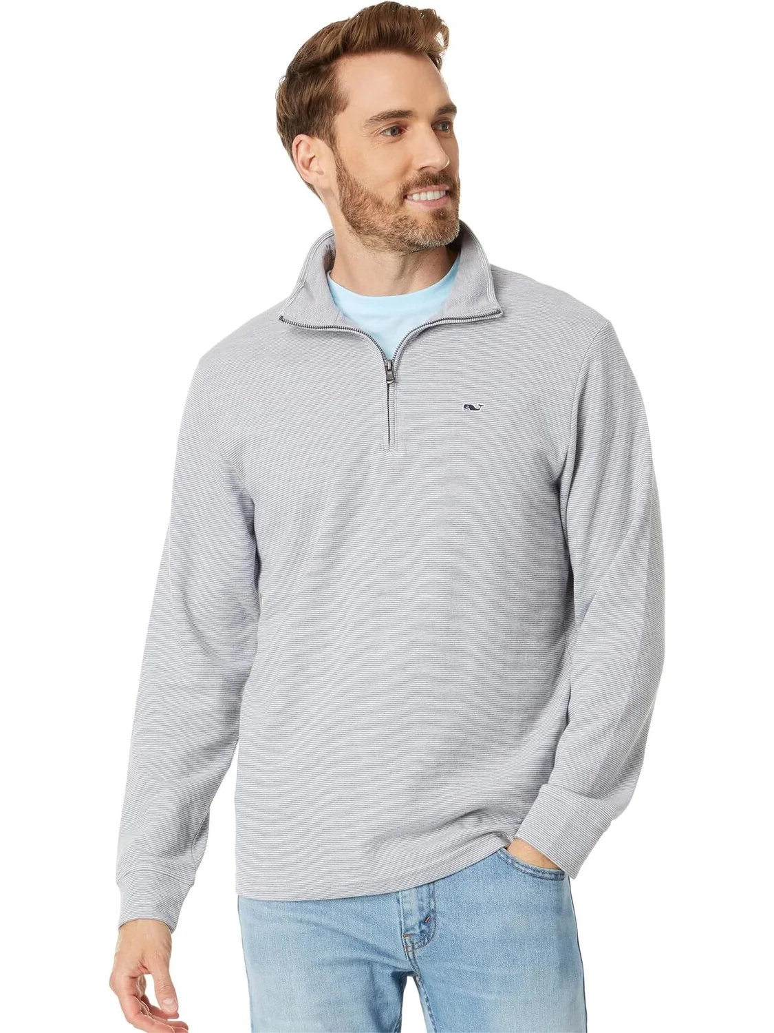 Толстовка Saltwater 1/4 Zip Vineyard Vines — серый