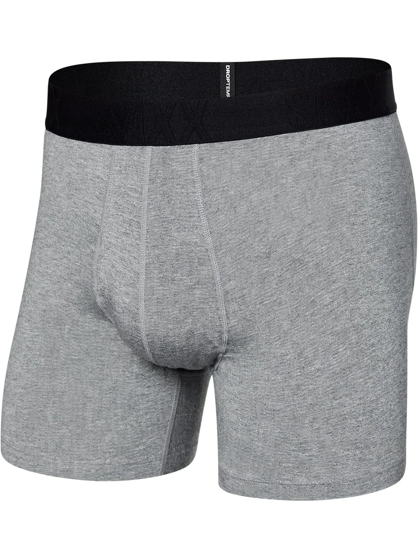 Хлопковые трусы-боксеры Droptemp с охлаждением SAXX UNDERWEAR — серый