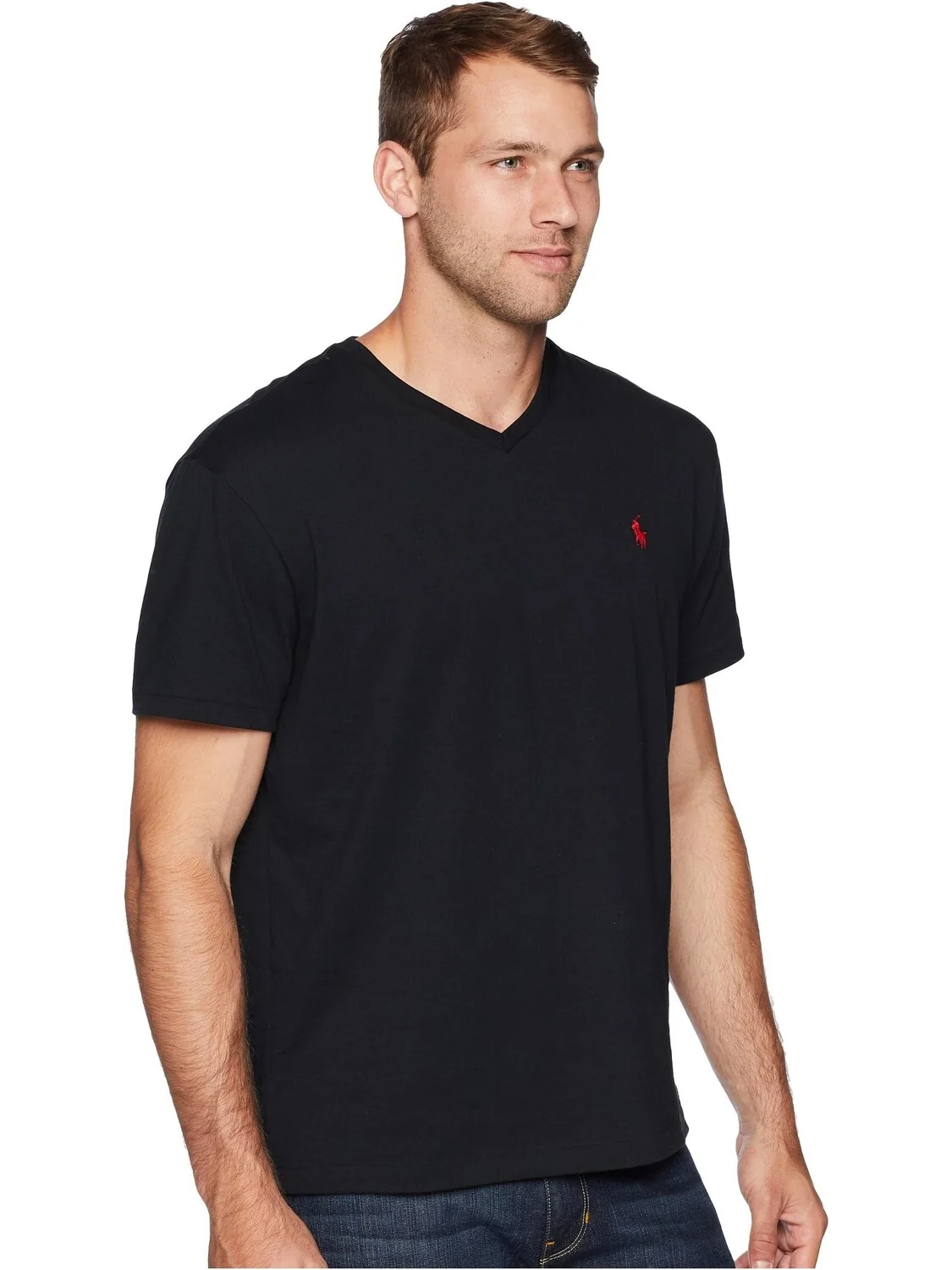 Классическая футболка с V-образным вырезом Polo Ralph Lauren — 4