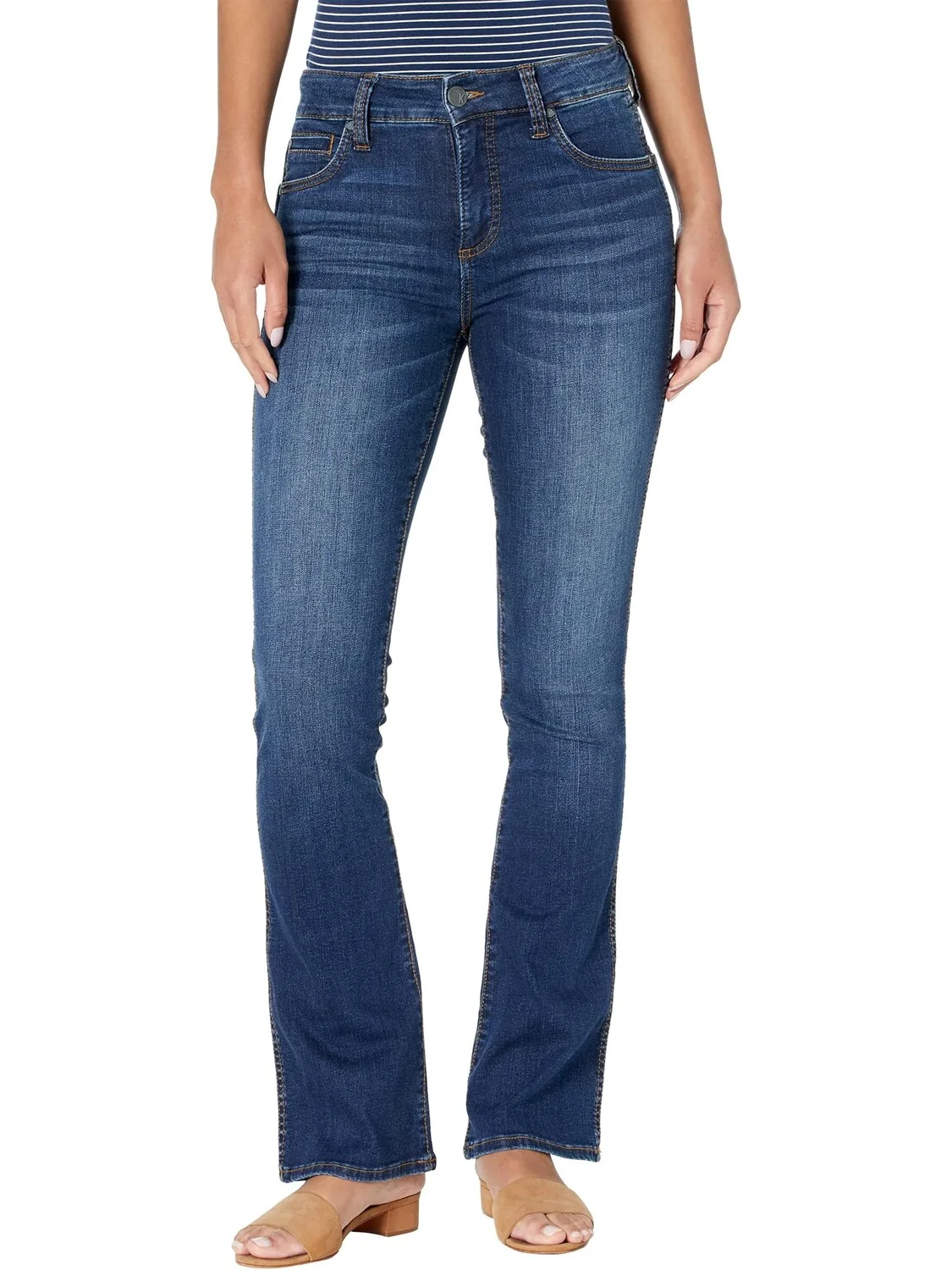 Джинсы Natalie High Rise Bootcut Jeans KUT from the Kloth — серый