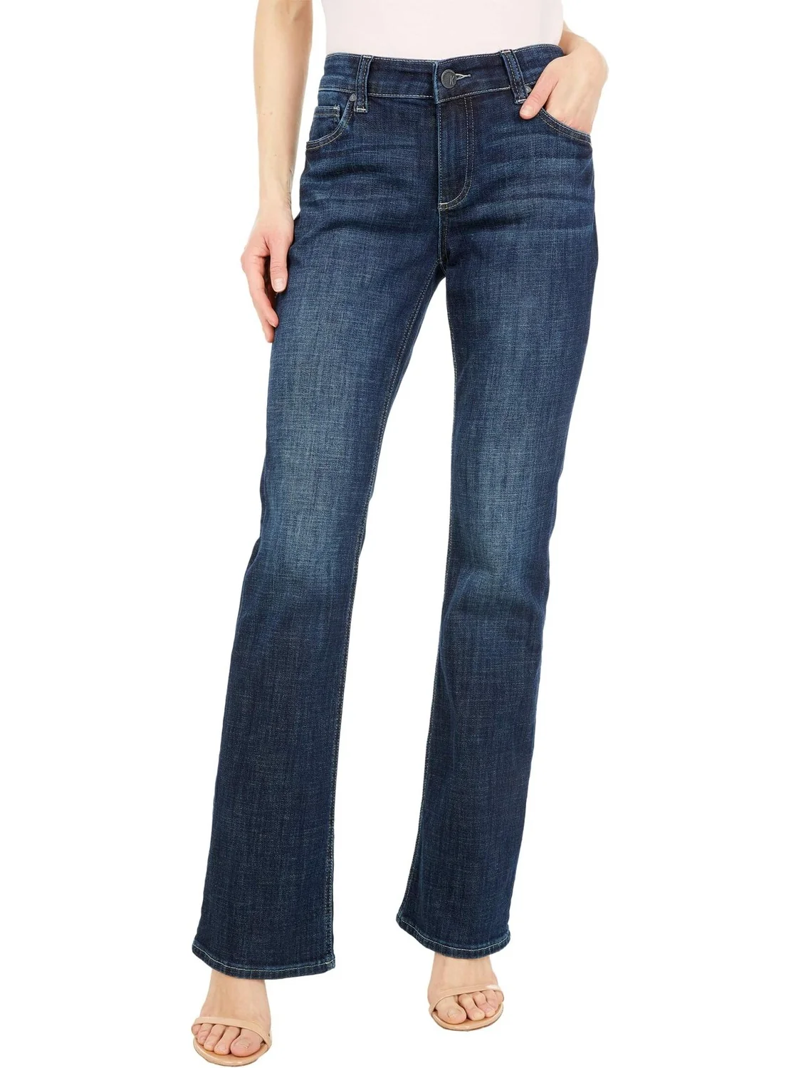 Джинсы Natalie High Rise Bootcut Jeans KUT from the Kloth, цвет Monitored — мульти
