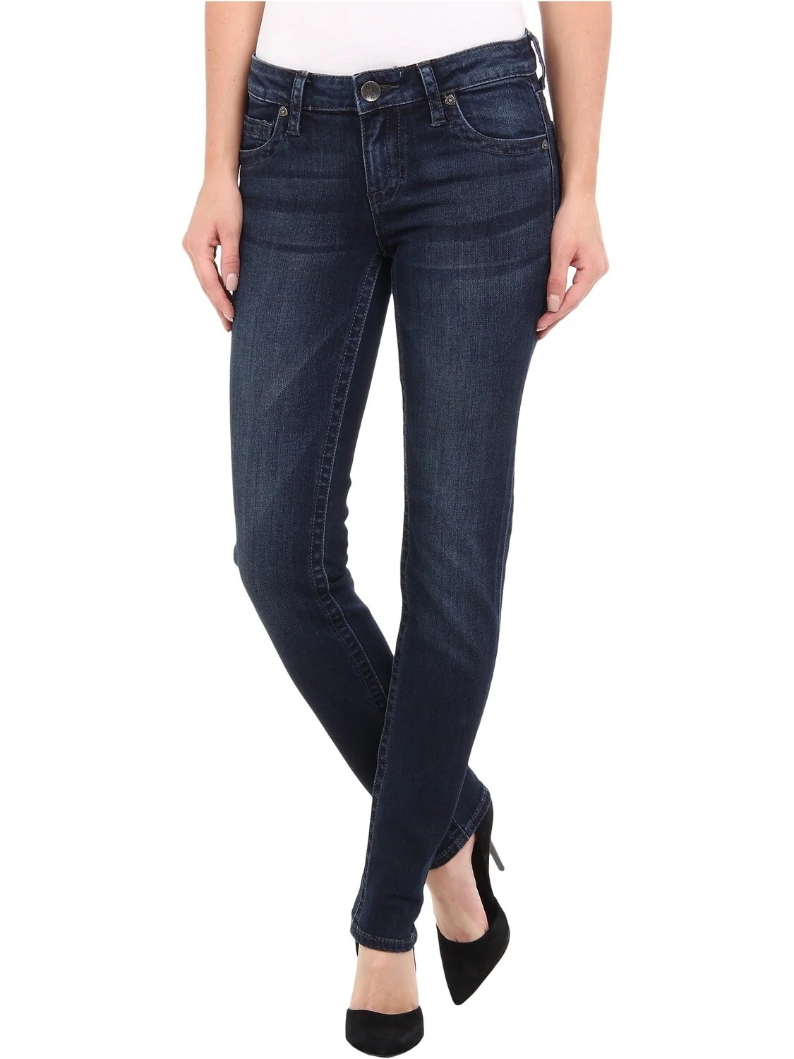 Джинсы Stevie Straight Leg Jeans KUT from the Kloth, цвет Breezy — голубой
