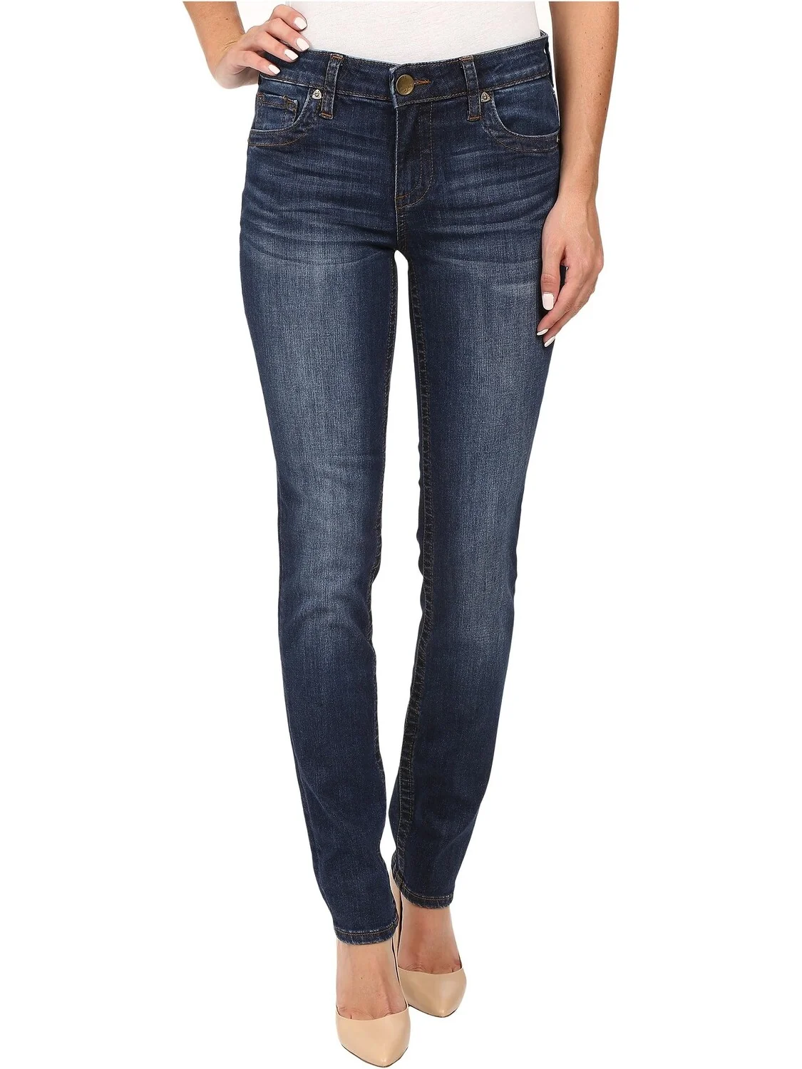 Джинсы Stevie Straight Leg Jeans KUT from the Kloth — серый