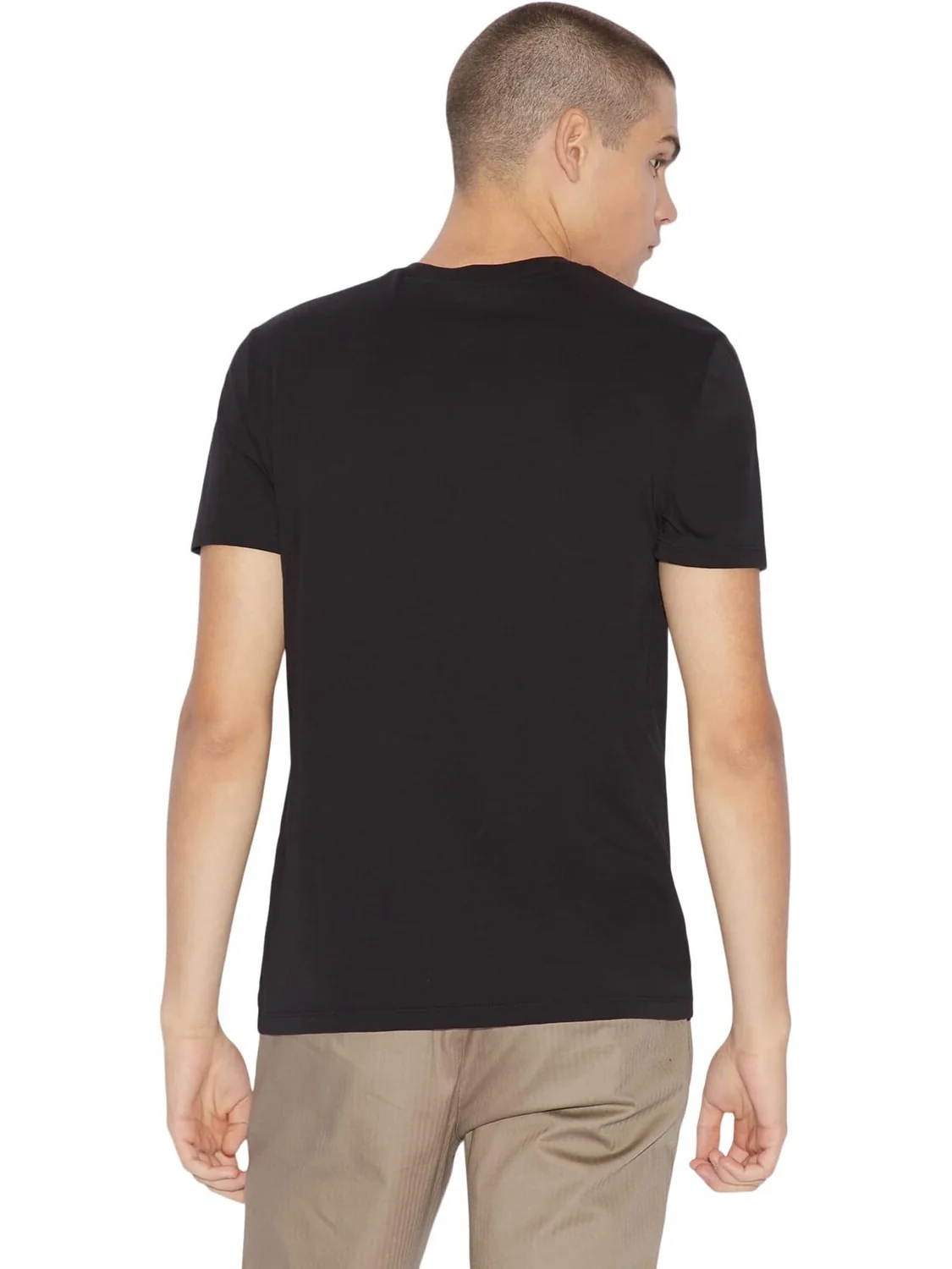Футболка с круглым вырезом и небольшой нашивкой-логотипом Armani Exchange — 2