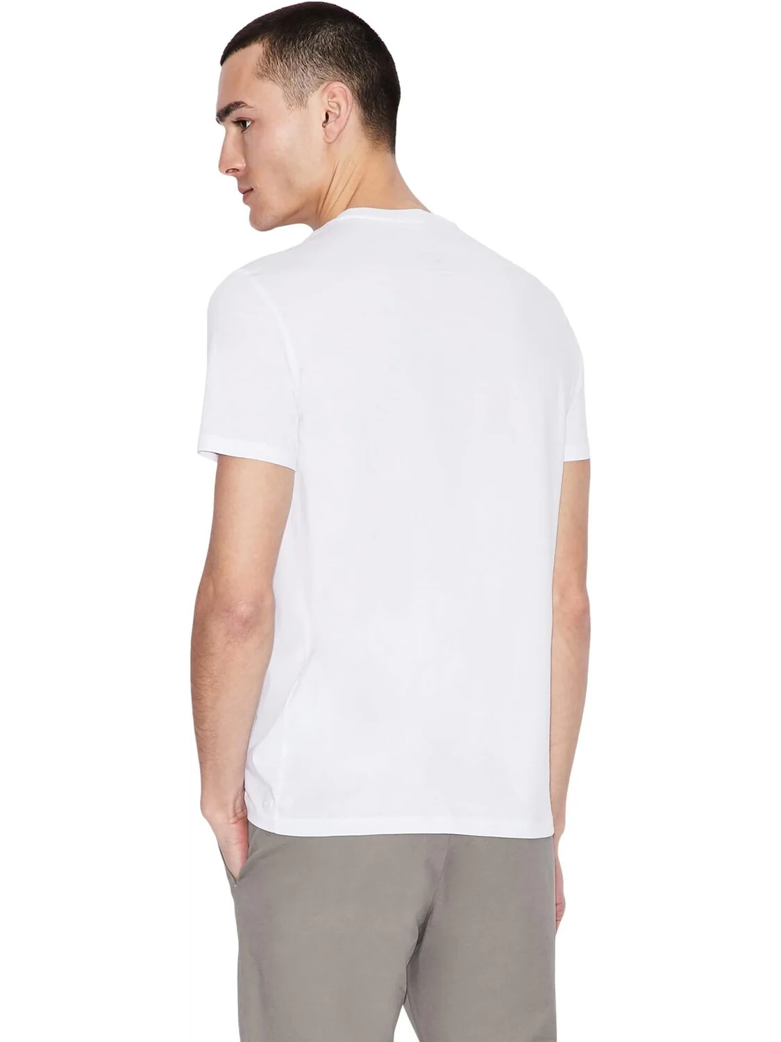 Футболка с круглым вырезом и небольшой нашивкой-логотипом Armani Exchange — 2