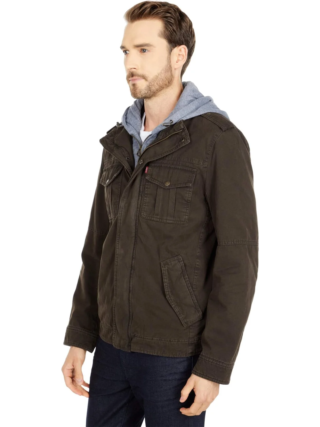 Толстовка Two-Pocket Hoodie with Zip Out Jersey Bib/Hood and Sherpa Lining Levi's — 2