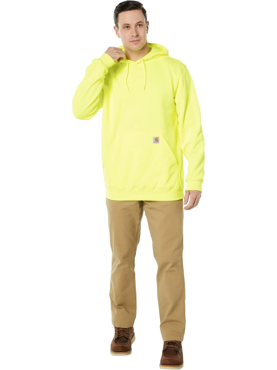 Толстовка свободного кроя средней плотности Carhartt — изображение 4 из 4, лаймовый