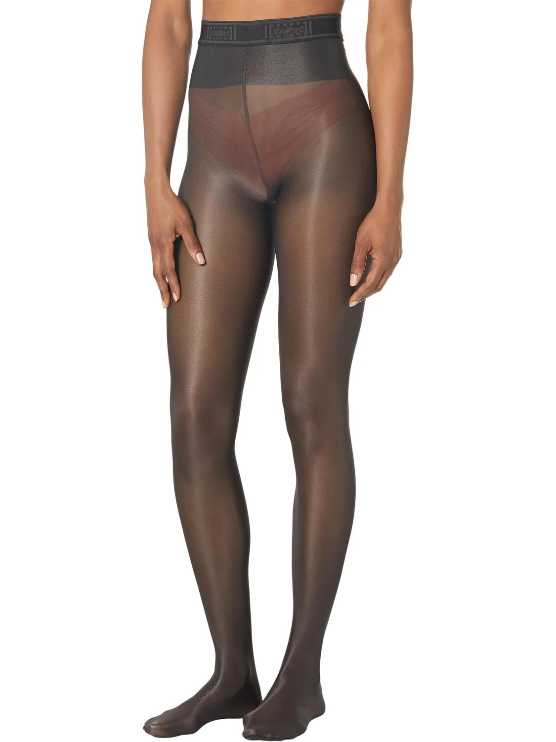 Неоновые колготки 40 Wolford — черный
