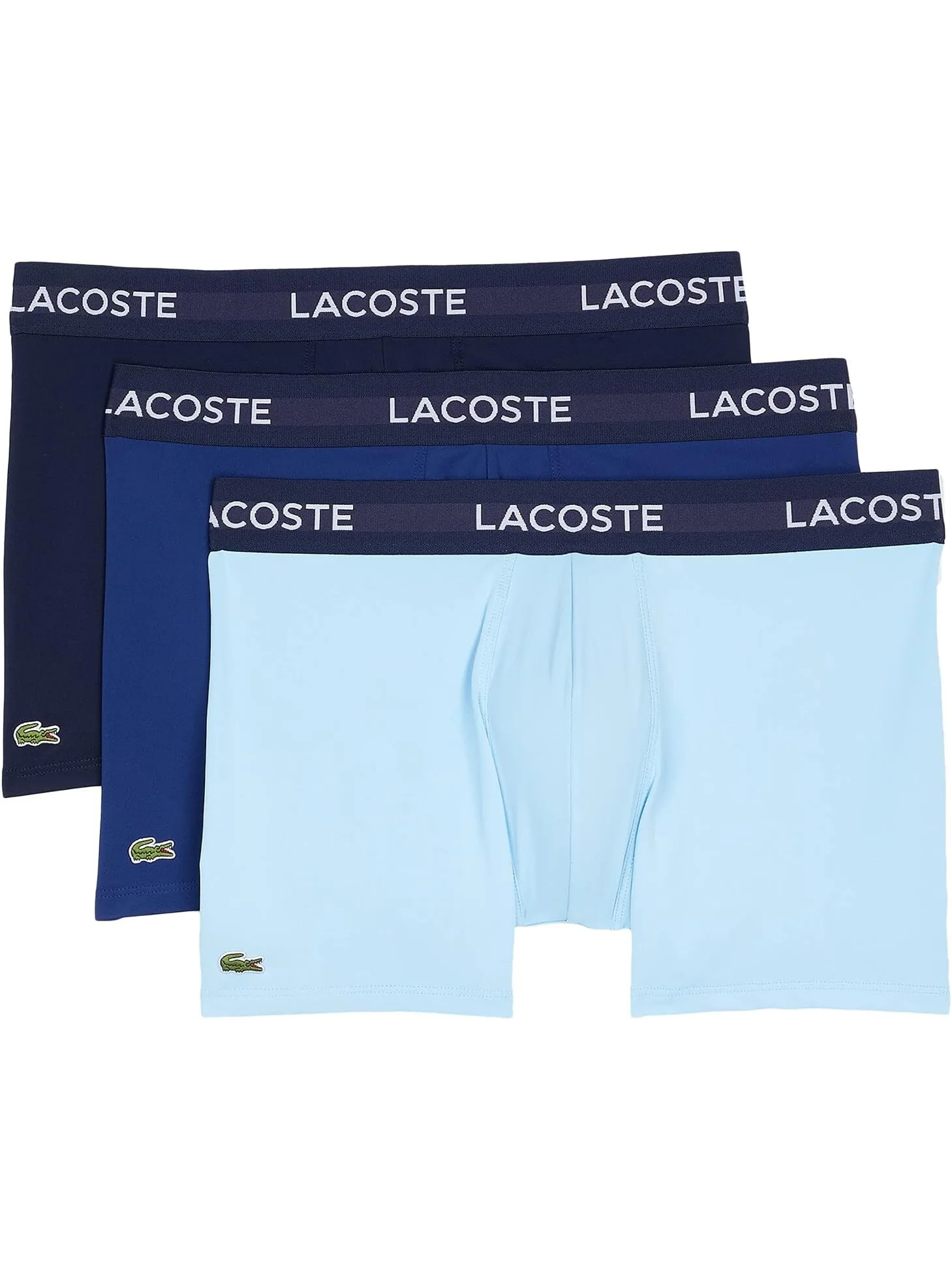 Комплект из 3 однотонных трусов с полумодным поясом Lacoste — 1