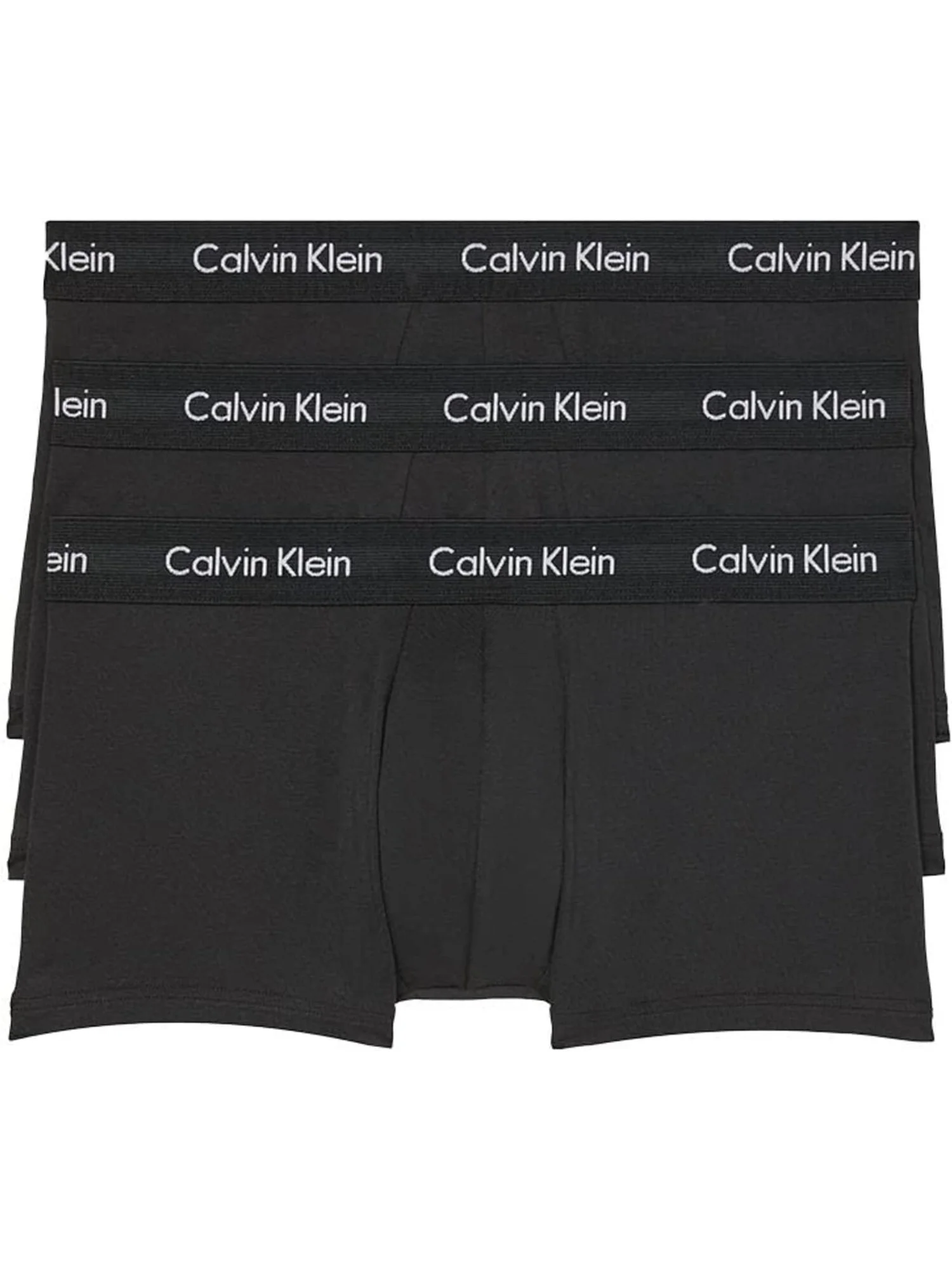 Хлопковые трусы-стрейч с низкой посадкой, 3 шт. Calvin Klein Underwear — 1
