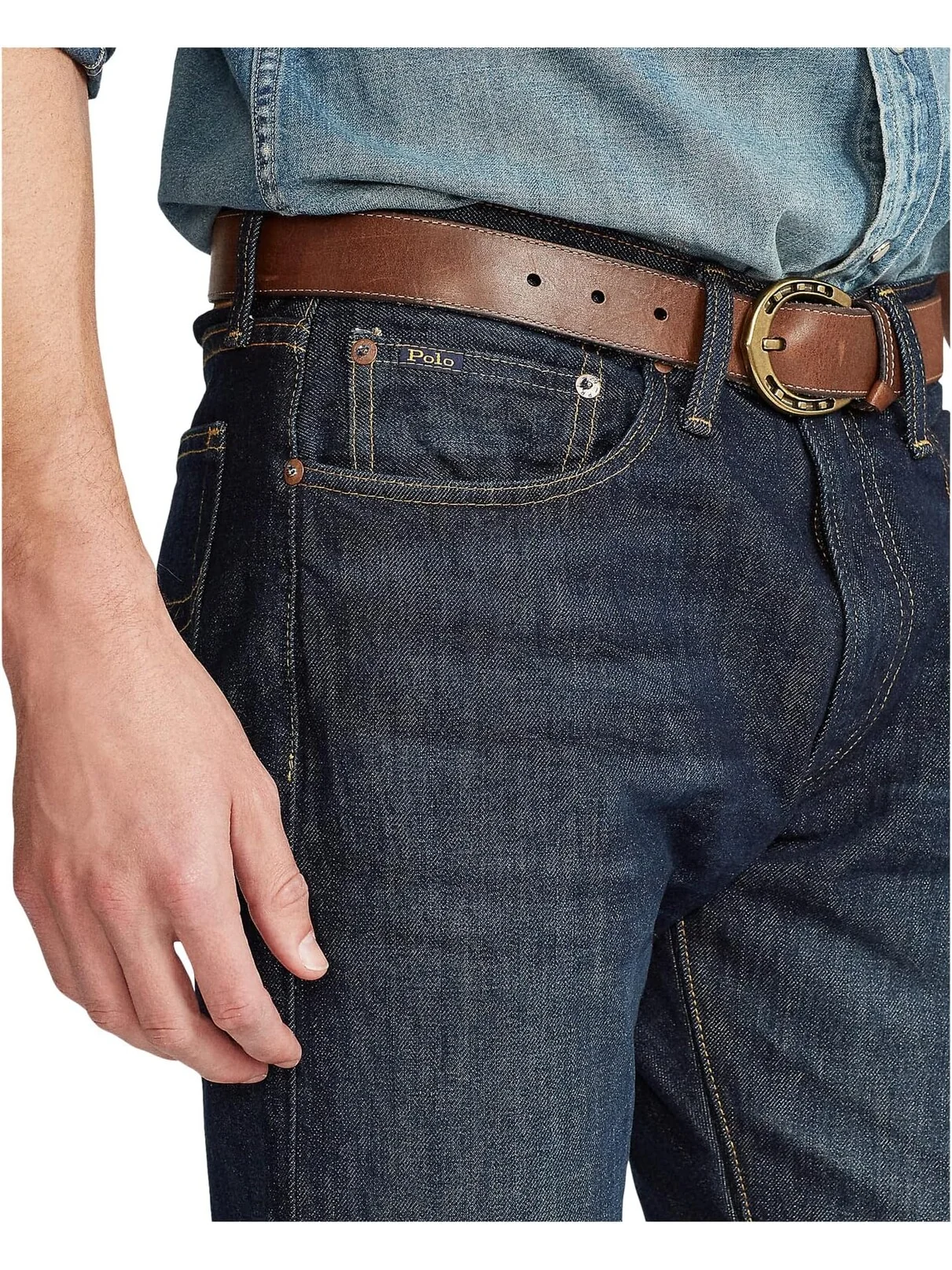 Джинсы Varick Slim Straight Jeans Polo Ralph Lauren — изображение 4 из 5, черный