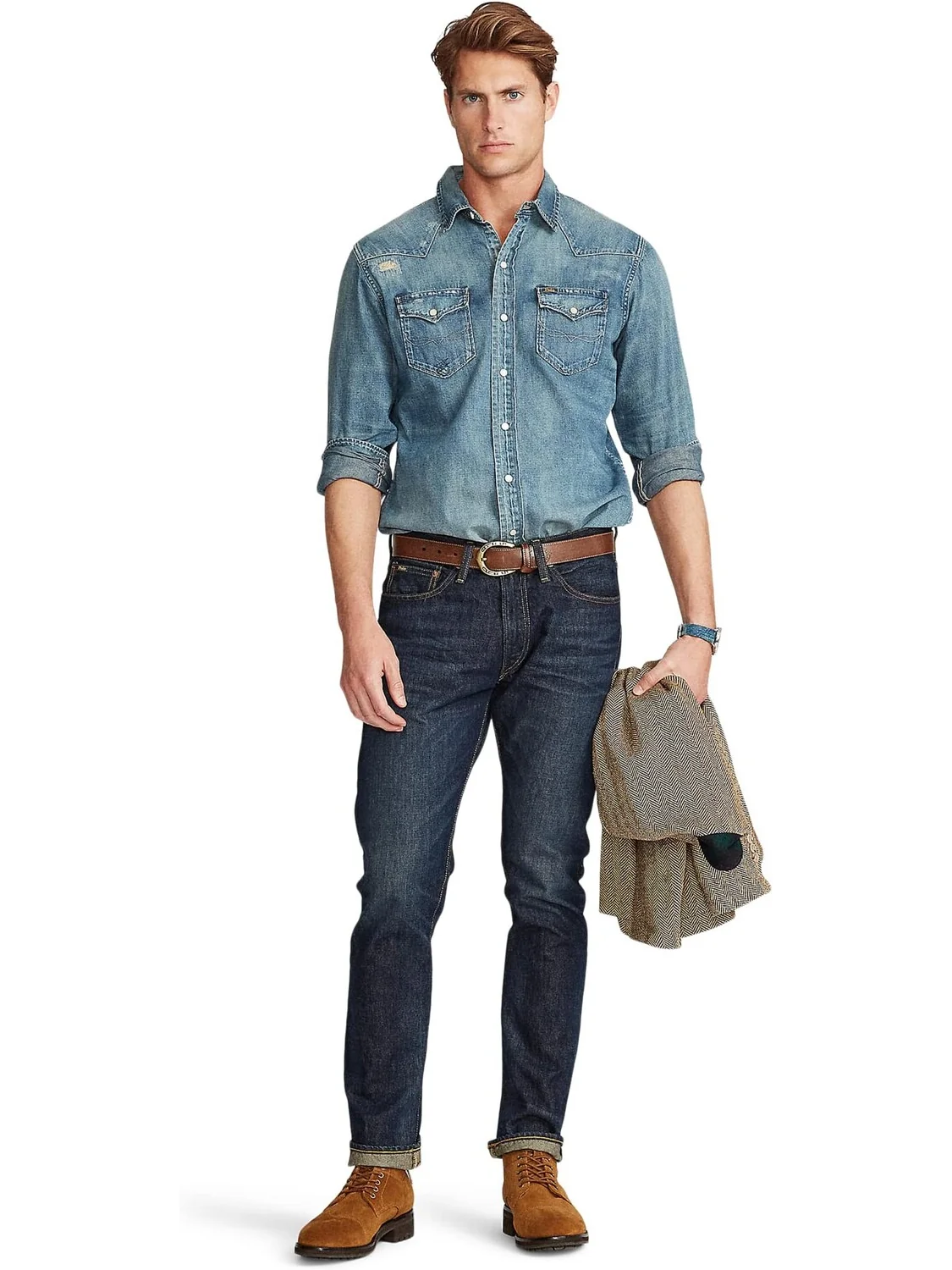 Джинсы Varick Slim Straight Jeans Polo Ralph Lauren — изображение 5 из 5, черный