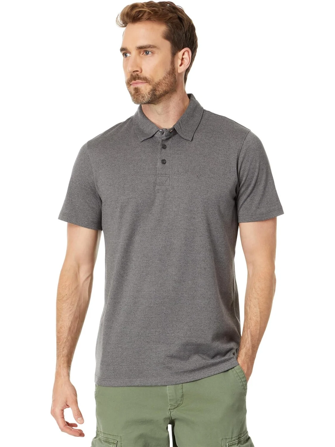 Рубашка-поло Wowzer Polo Volcom, цвет Stealth 2 — черный