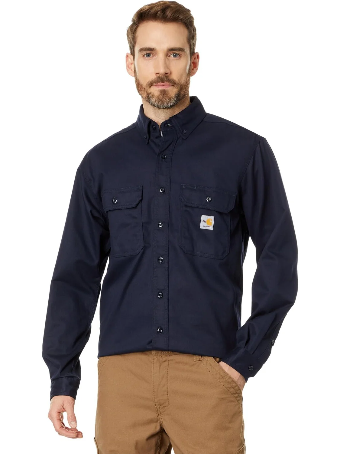 Огнестойкая (FR) классическая рубашка из твила Carhartt — 1