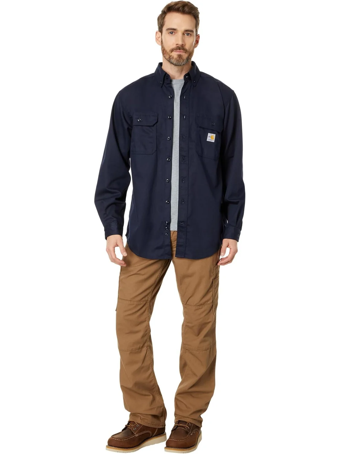 Огнестойкая (FR) классическая рубашка из твила Carhartt — 4
