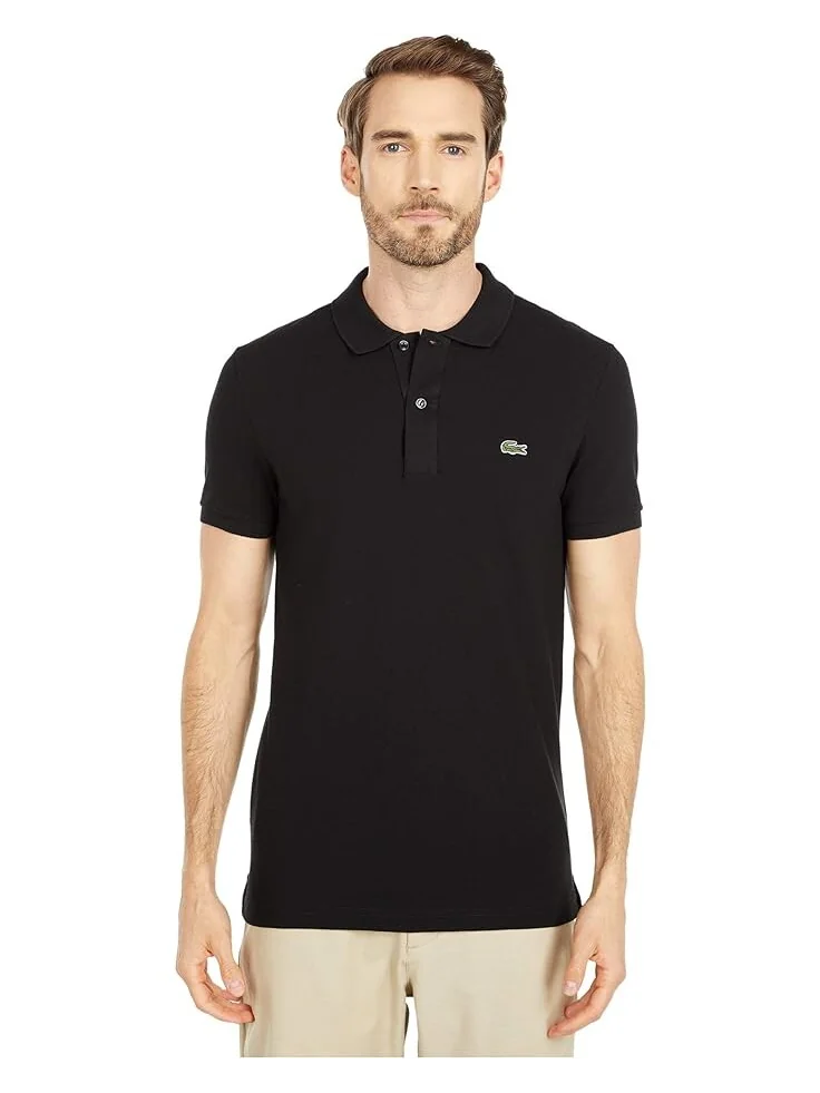 Поло Lacoste Short Sleeve Slim Fit Pique — изображение 1 из 3, черный